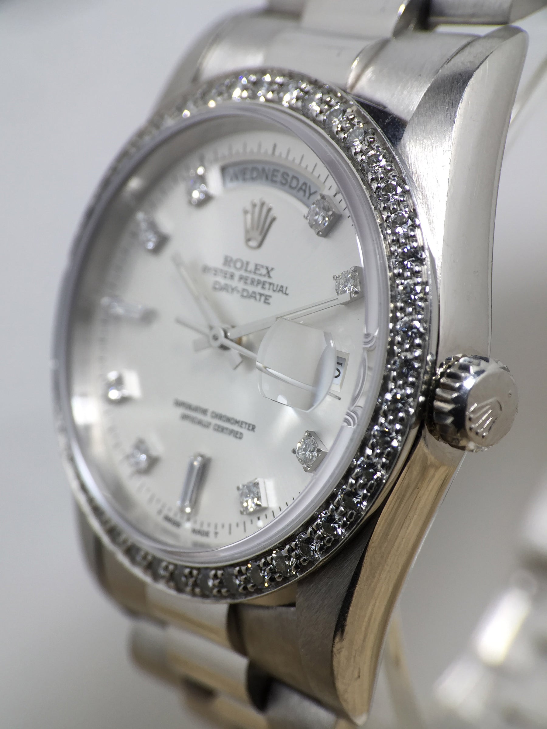 1989 Rolex Day Date Platinum Jumbo Diamond Dial Ref. 18346