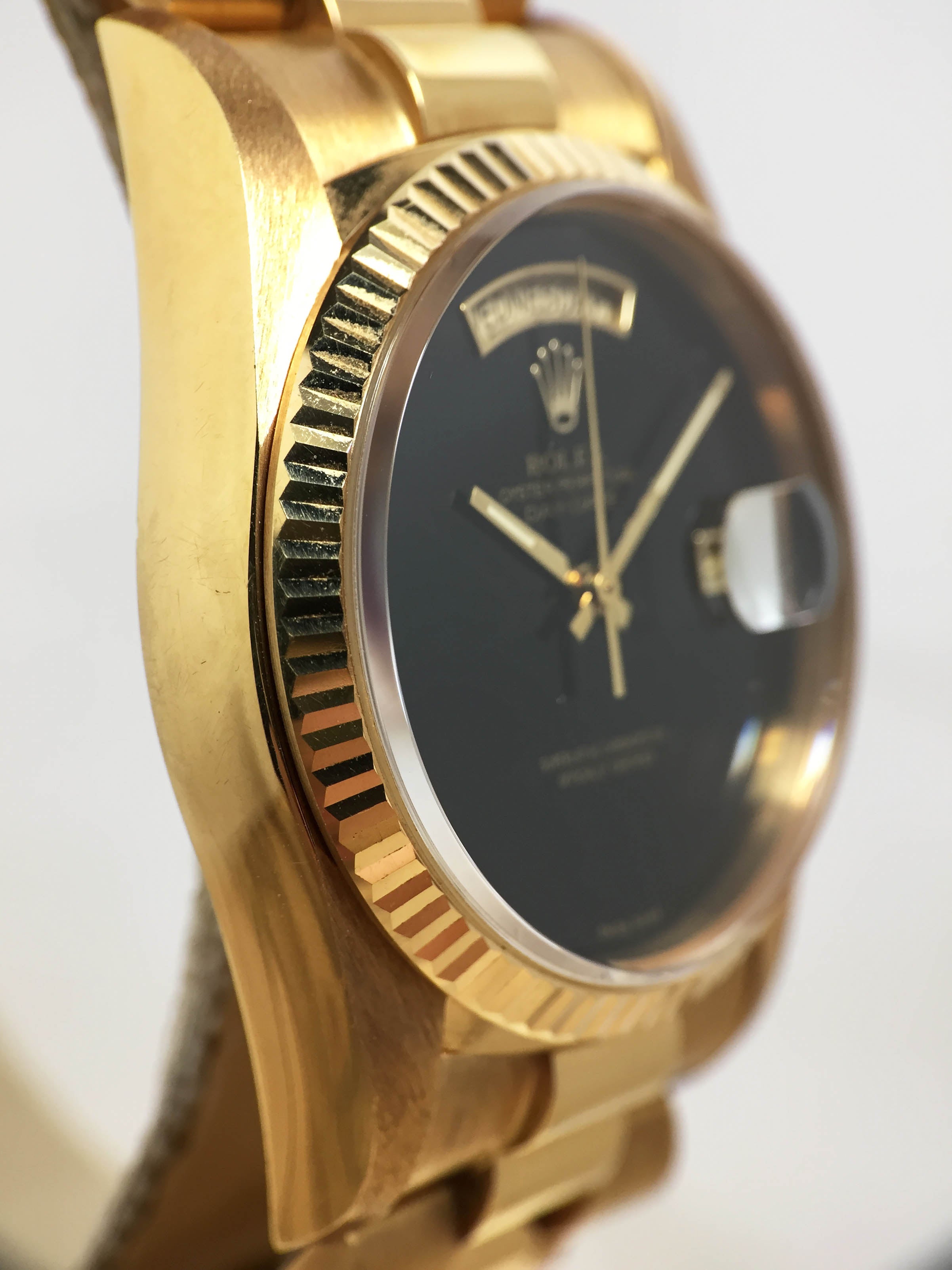 1987 Rolex Day Date Onyx Ref. 18038 (with Papers)