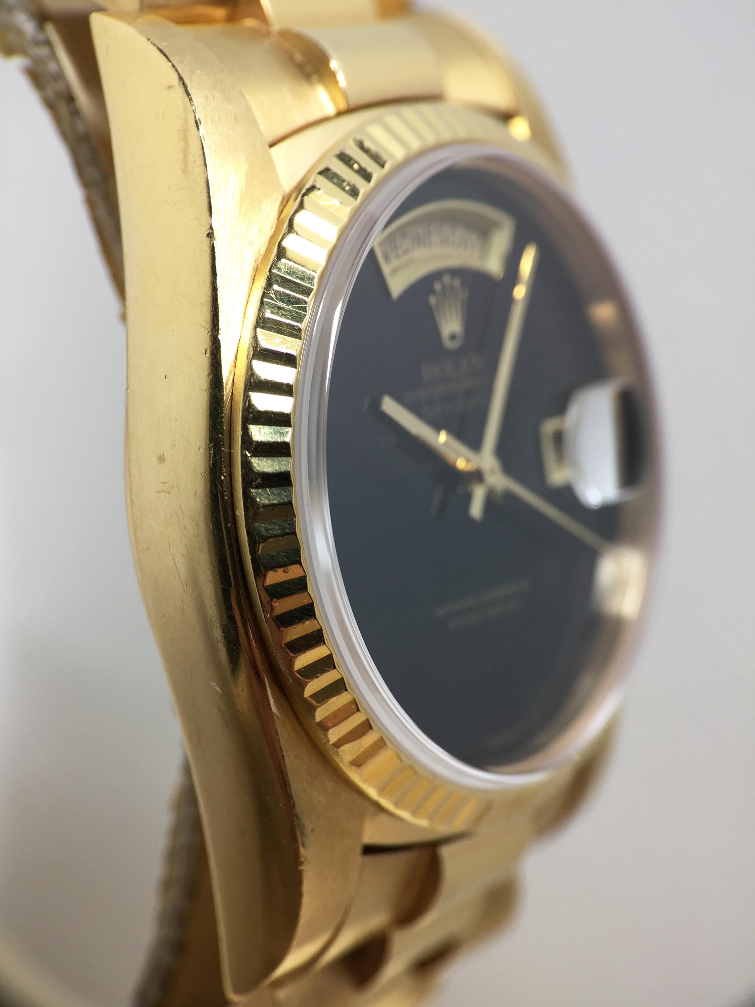 1984 Rolex Day Date Onyx Ref. 18038 (with Box & Papers)