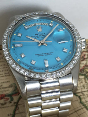 1978 Rolex Day Date Turquoise Stella Diamond Dial Ref. 1804