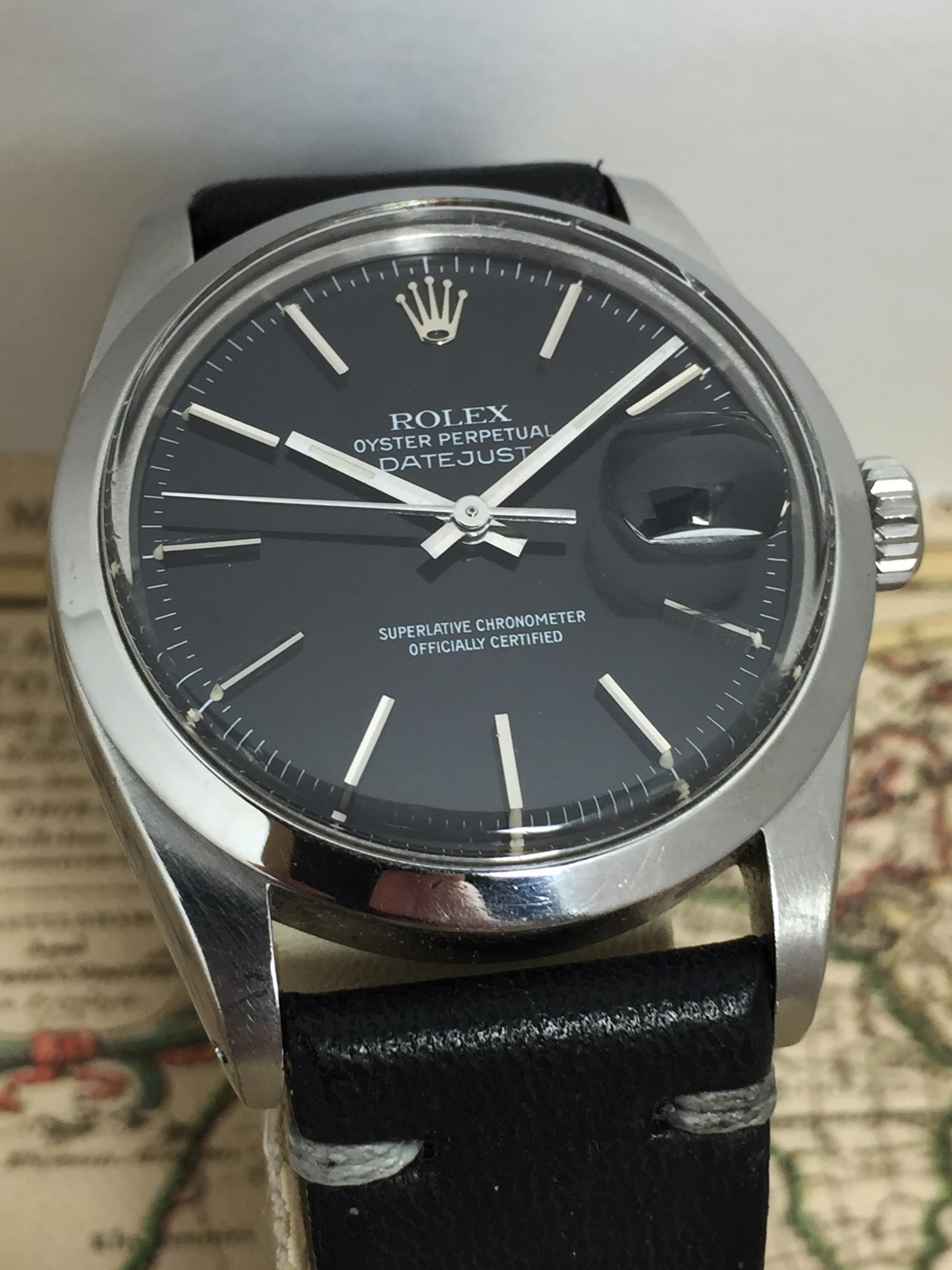 1982 Rolex Datejust Black Dial Ref. 16000