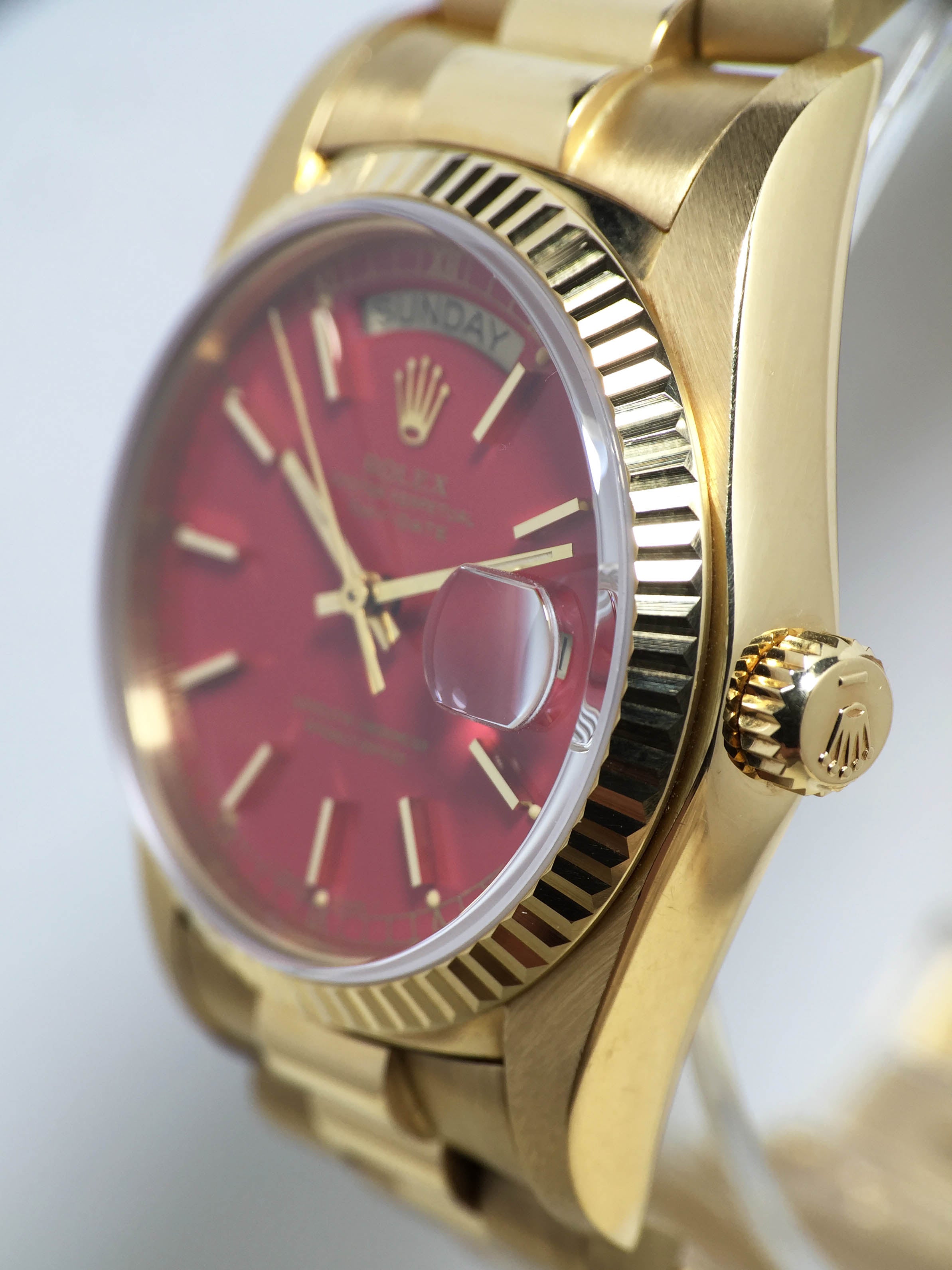 1978 Rolex Day Date Red Stella Ref. 18038 (Full Set)