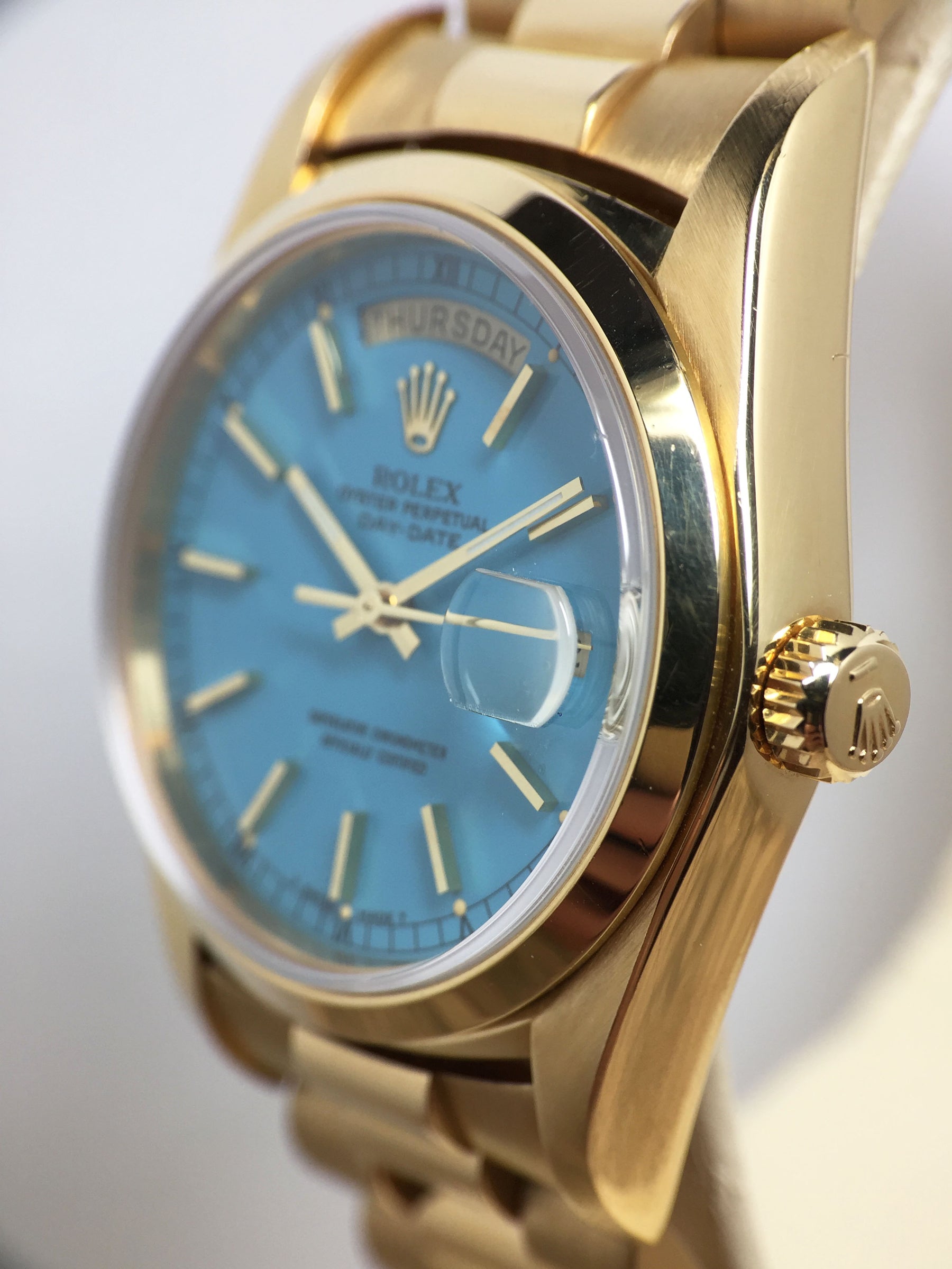 1978 Rolex Day Date Stella Turquoise Ref. 18028 (Full Set)