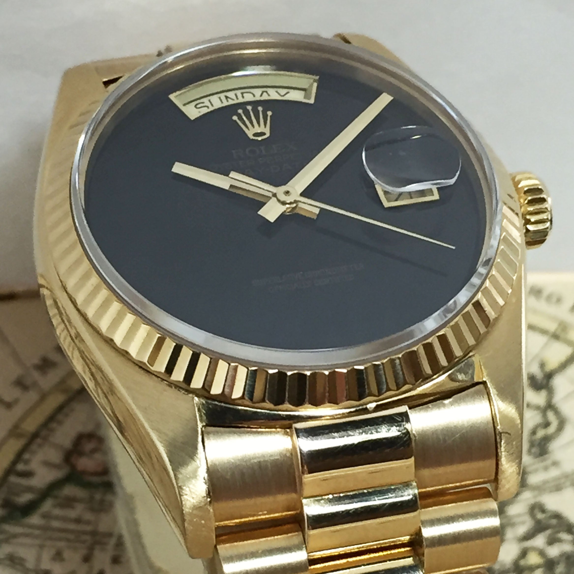 1986 Rolex Day Date Onyx Ref. 18038