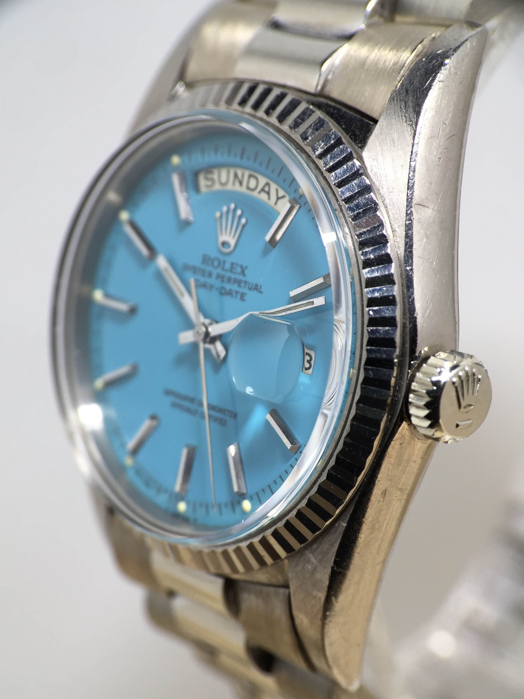 1967 Rolex Day Date WG Turquoise Stella Dial Ref. 1803