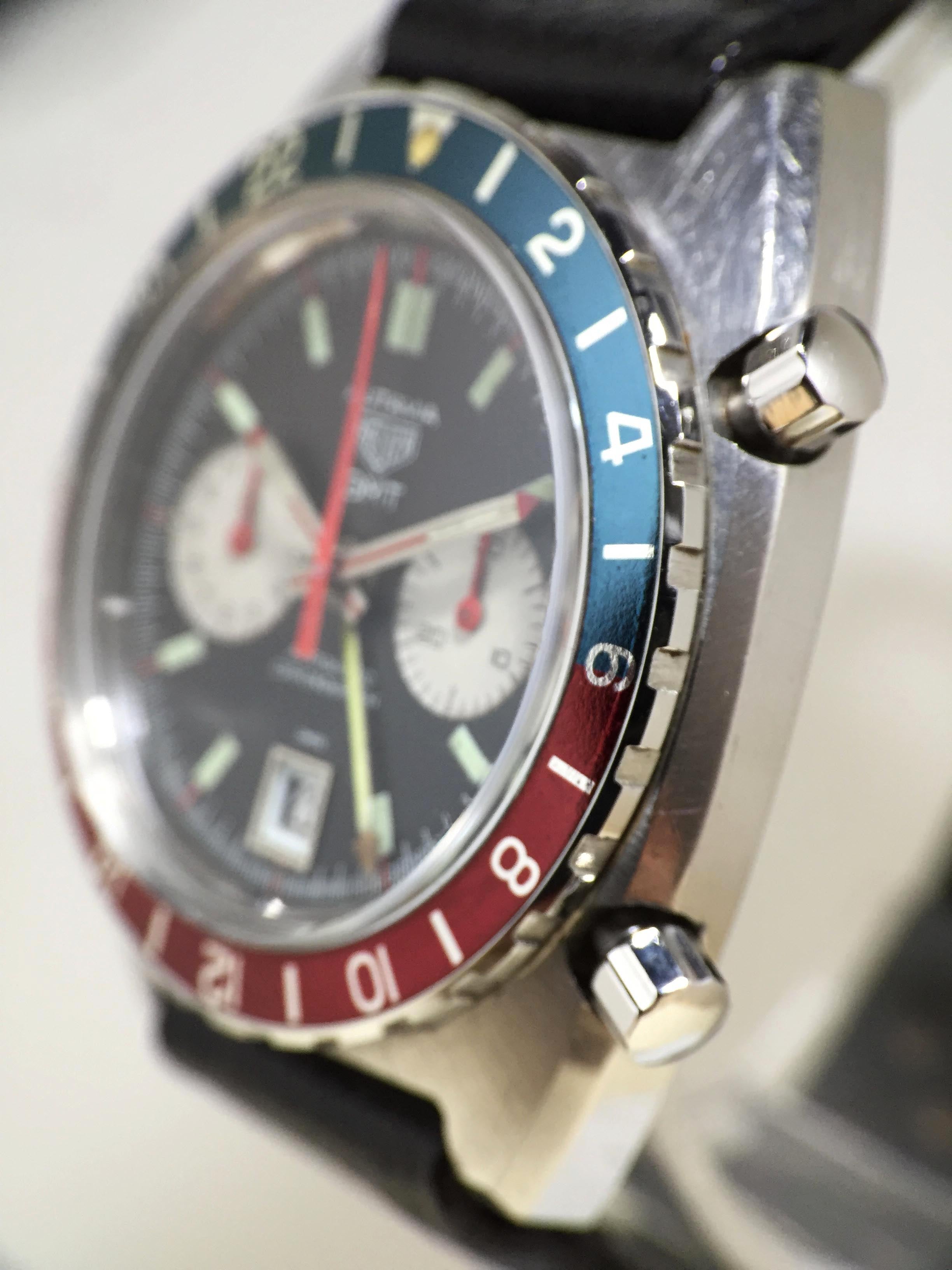 1972 Heuer Autavia GMT Brown Dial Ref. 1163 (Full Set)