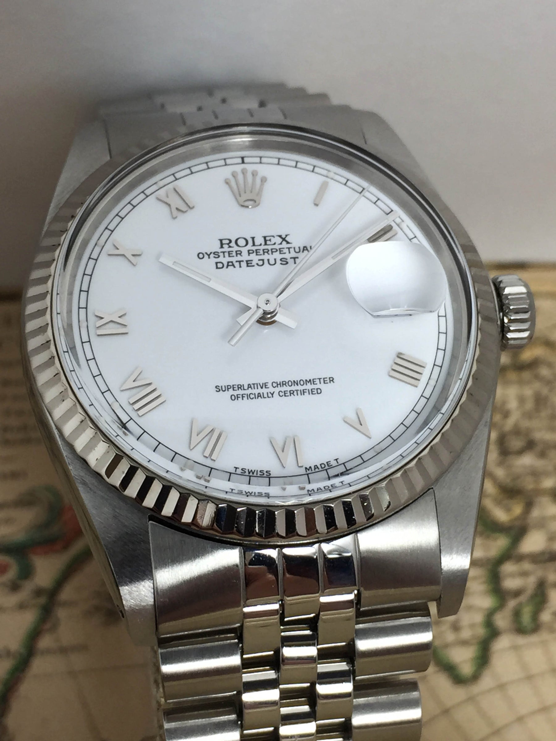 1987 Rolex Datejust White Roman Dial Ref. 16014