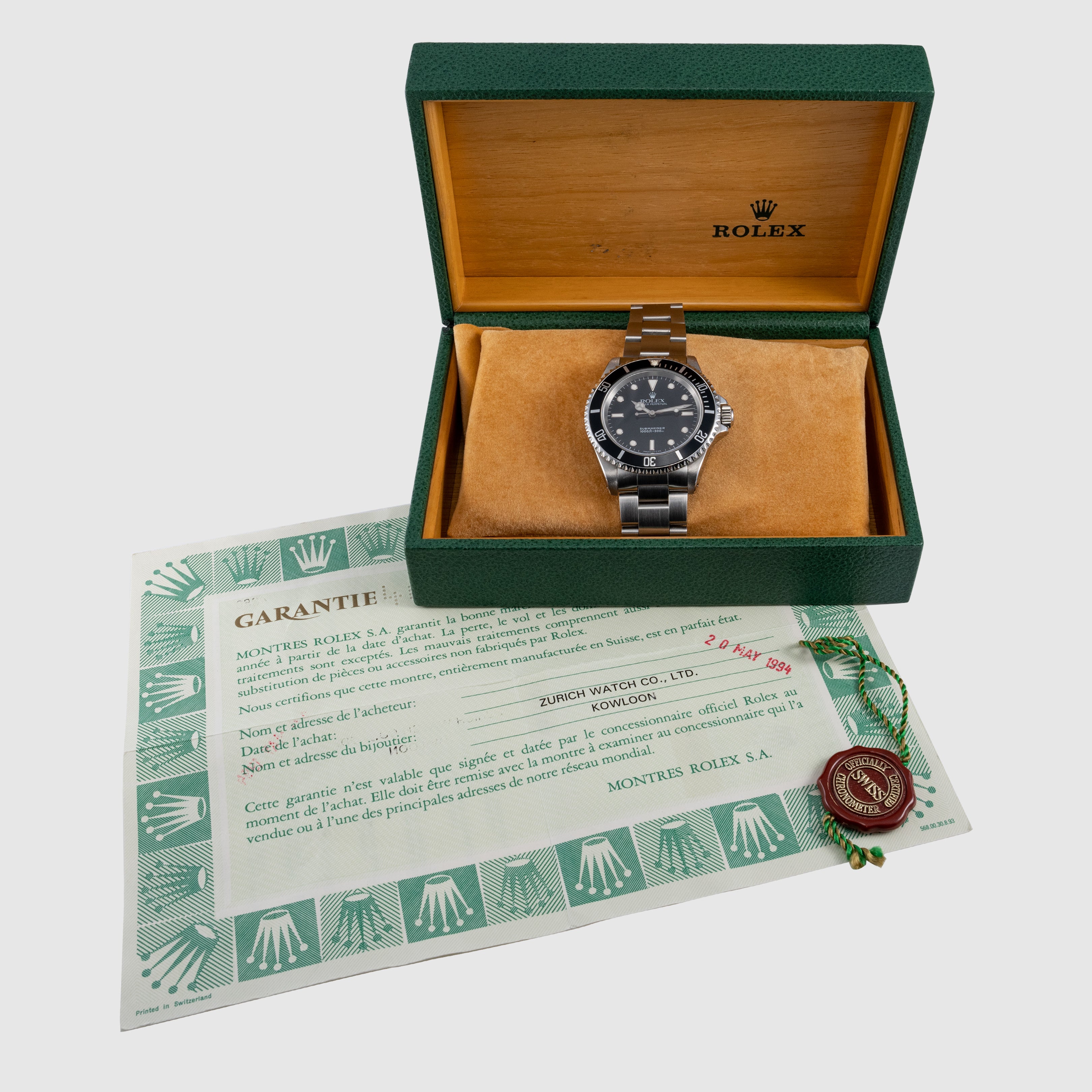 1993 Rolex Submariner Tritium Dial Ref. 14060 (with Box & Papers)