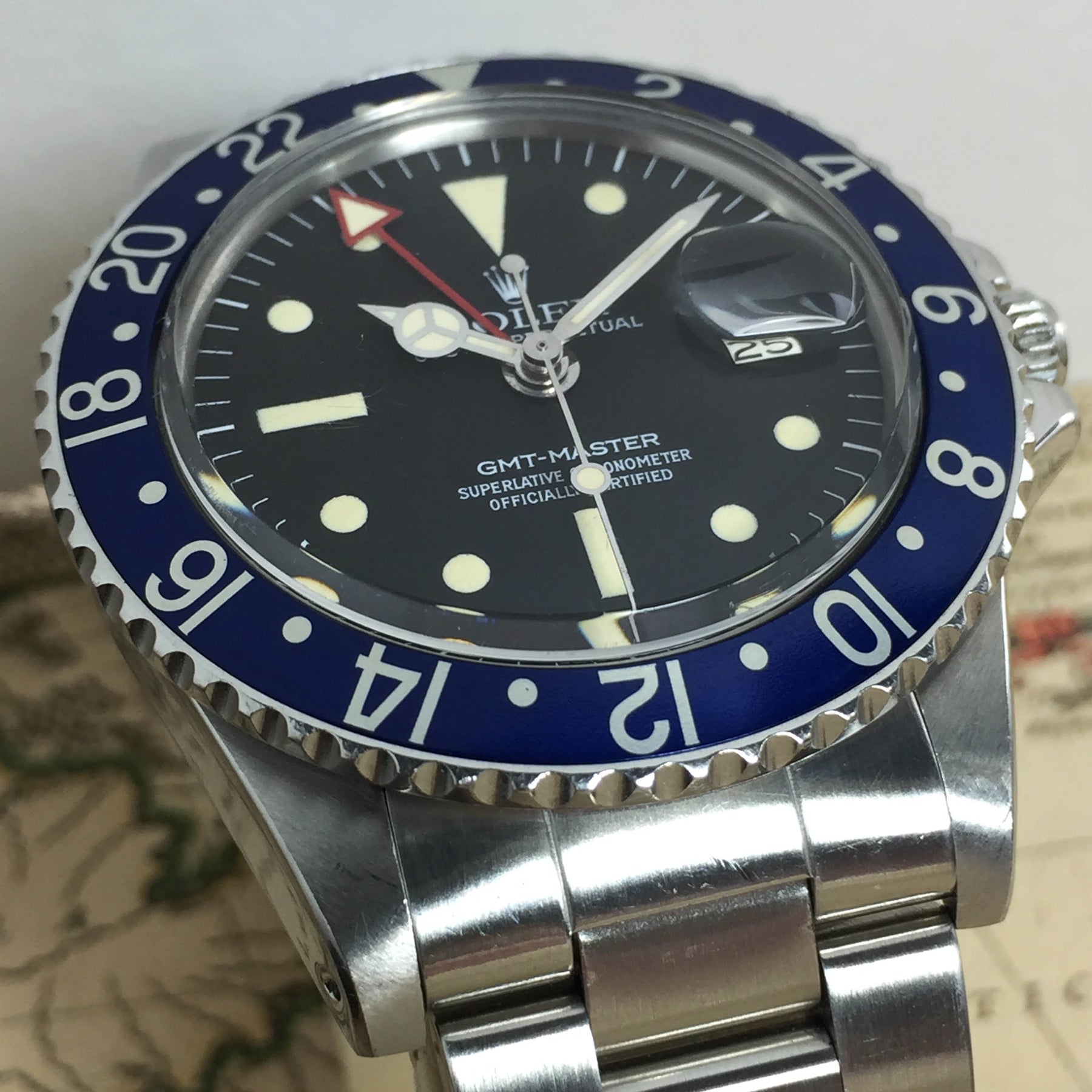 Rolex GMT Master MK3 Radial Blueberry Ref. 1675 Year 1978 (Full Set) - Price on Request