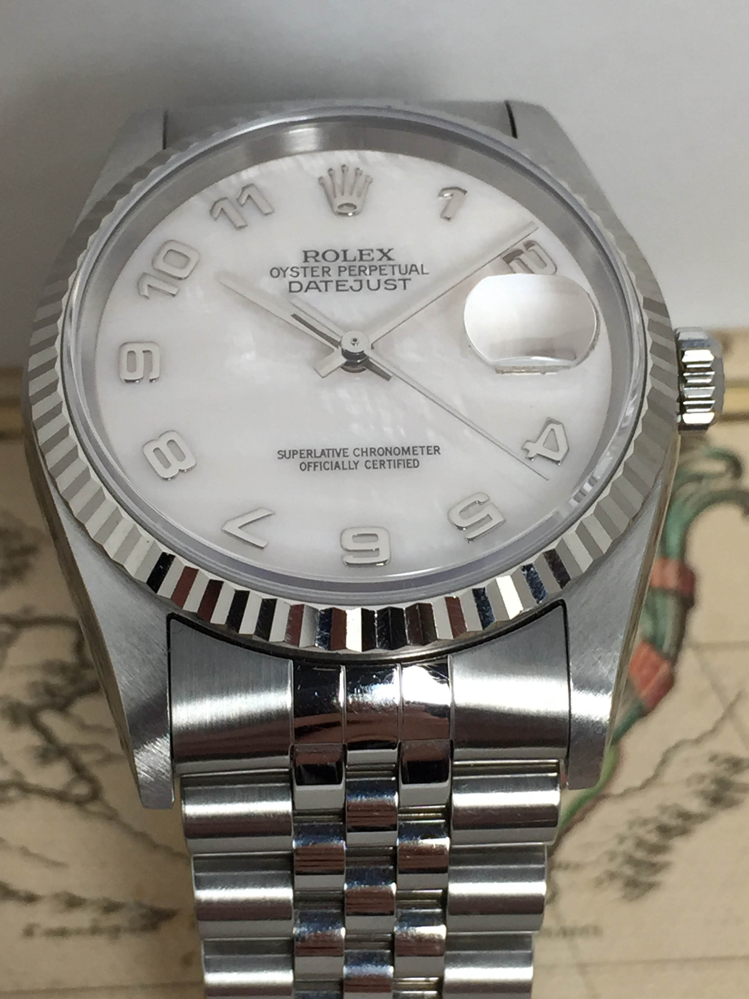 1997 Rolex Datejust Pink Mother of Pearl Dial Ref. 16234 (with Papers)