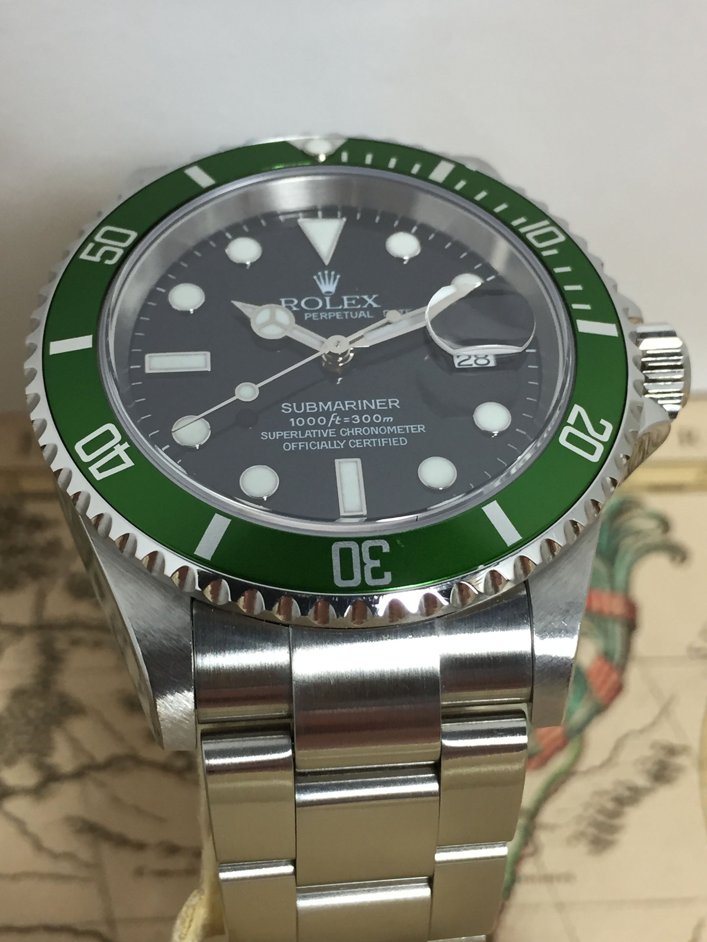 2004 Rolex Submariner 50th Anniversary Flat 4 Unpolished Ref. 16610T