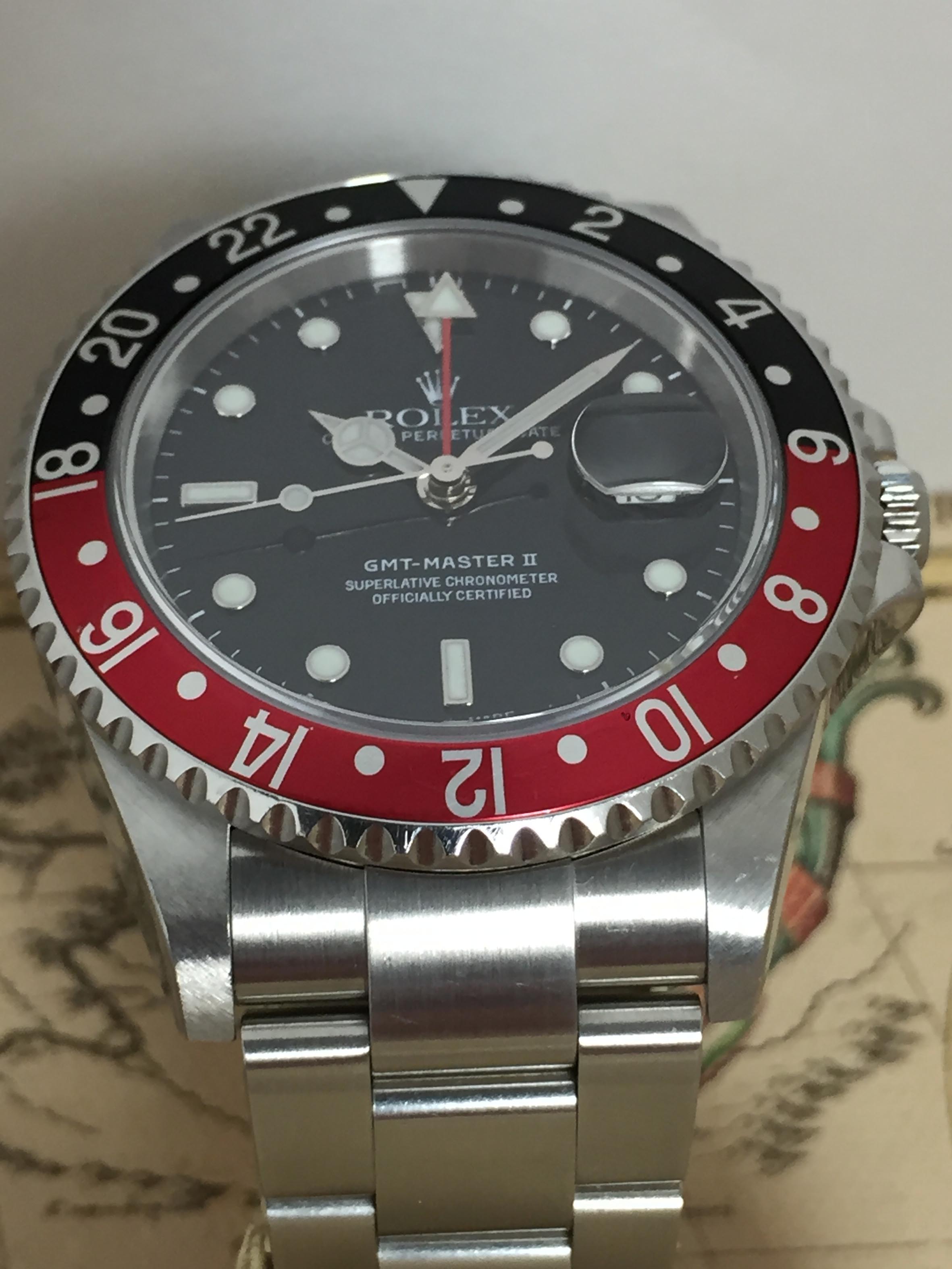 2005 Rolex GMT Master II Coke  Unpolished Ref. 16710 (with Papers)