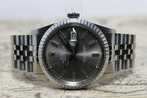 1982 Rolex Datejust Grey Dial Ref. 16030