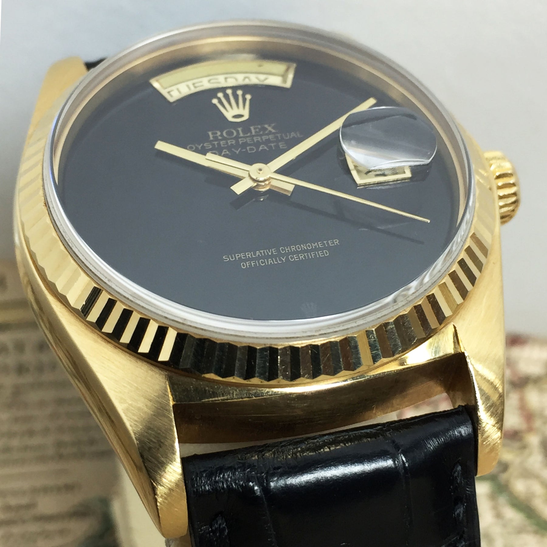 Rolex Day Date Onyx Dial Ref. 18038 Year 1979 (with Orig. Certificate)