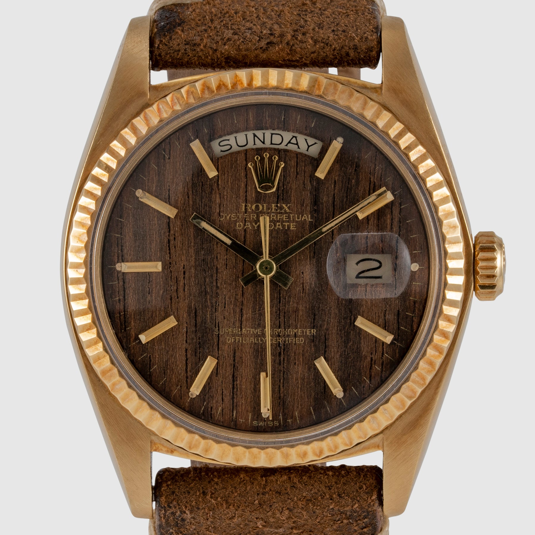 1973 Rolex Day Date Rare Sequoia Wood Dial Ref. 1803