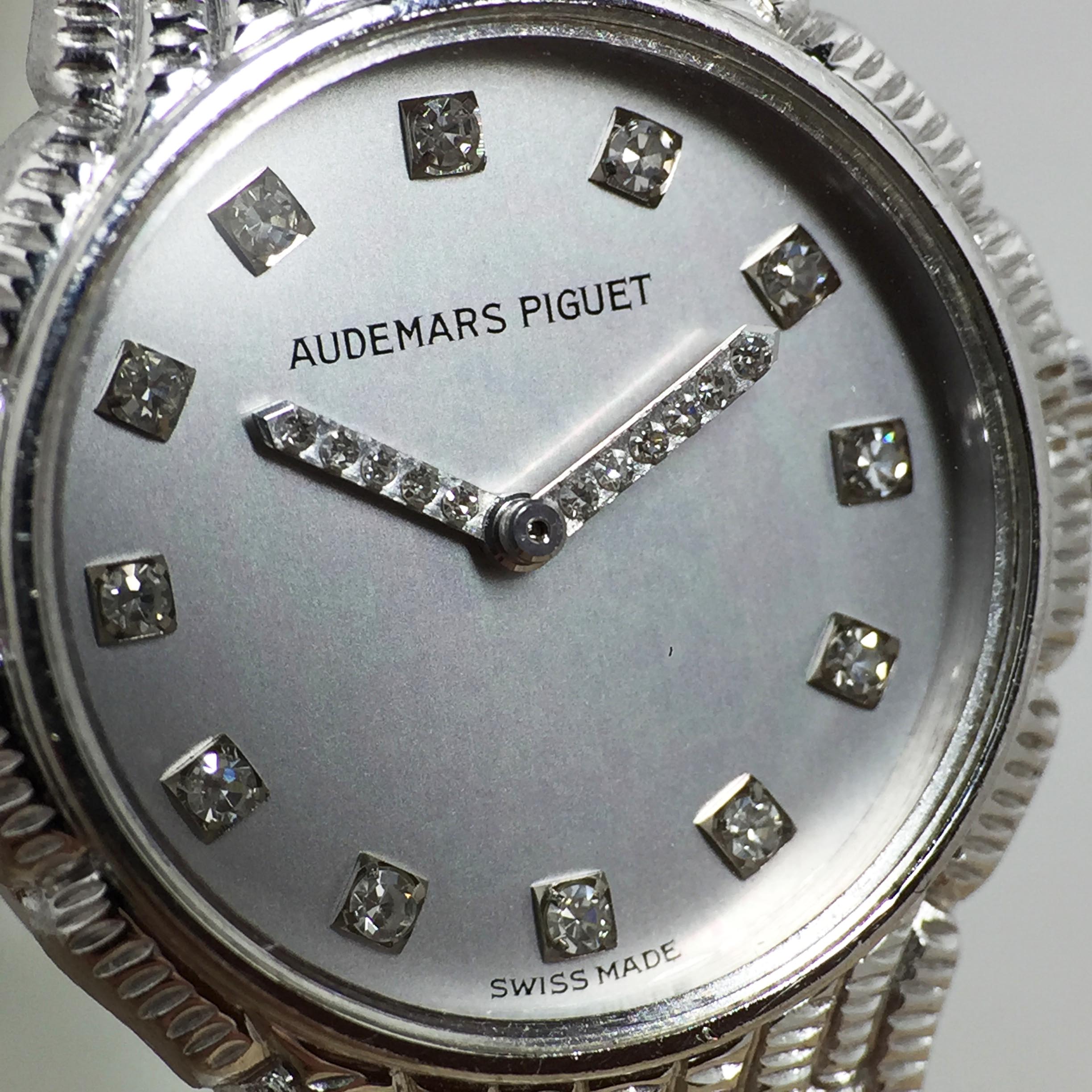 1989 Audemars Piguet Ladies 18K White Gold Watch with Diamonds Ref. 79195BC