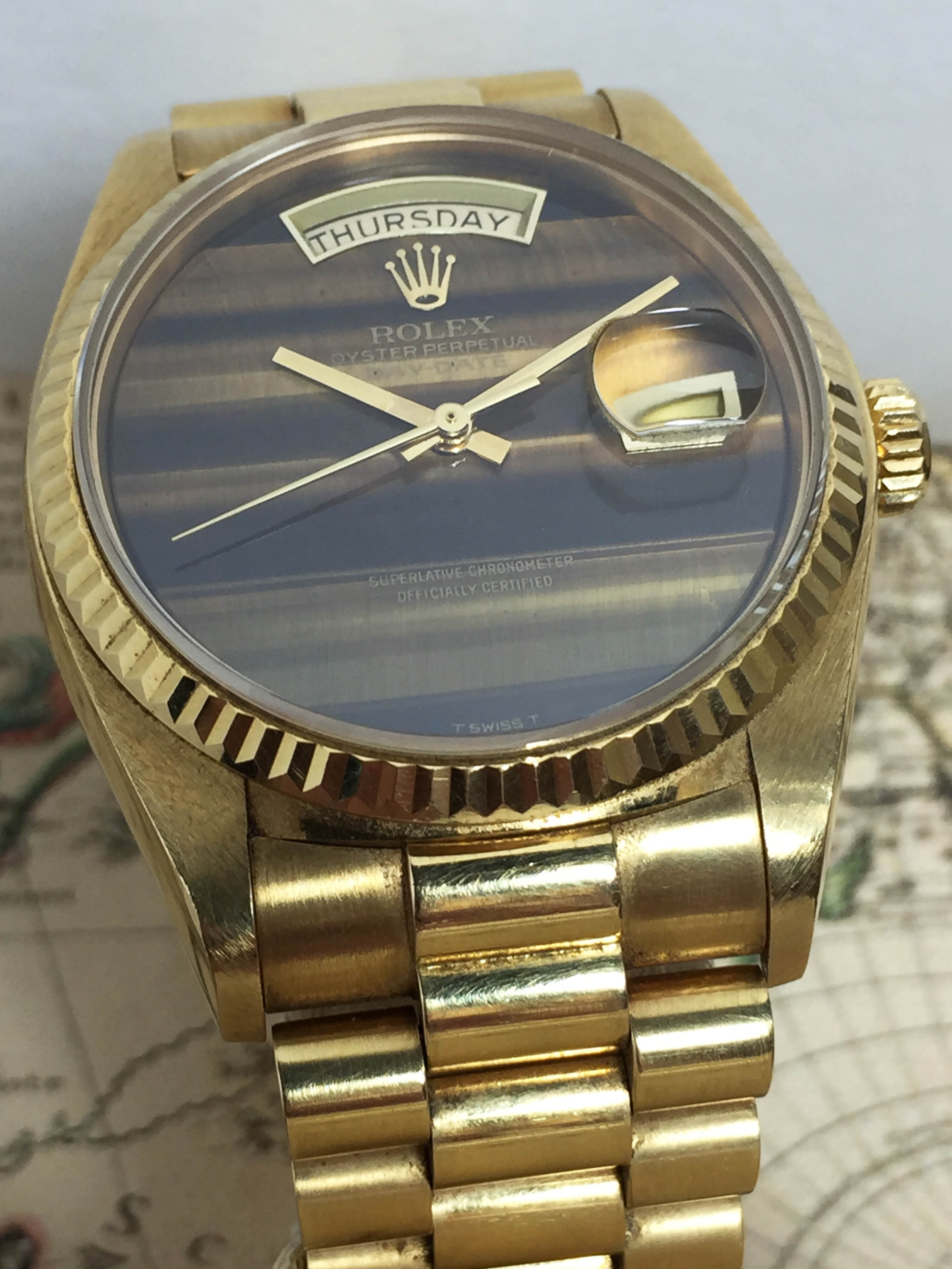 1980 Rolex Day Date Tiger's Eye Ref. 18038 (with Papers)