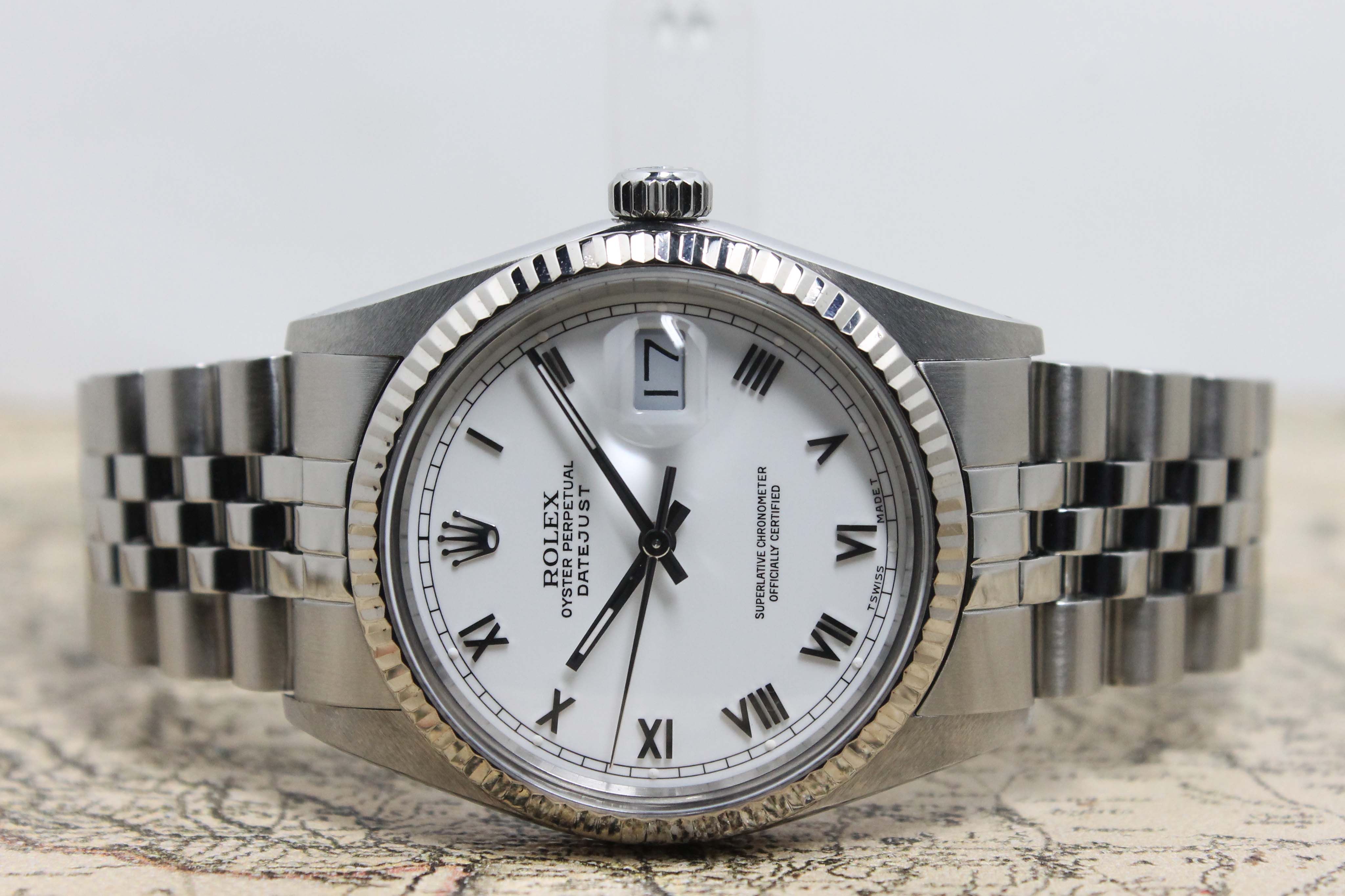 1987 Rolex Datejust White Roman Dial Ref. 16014