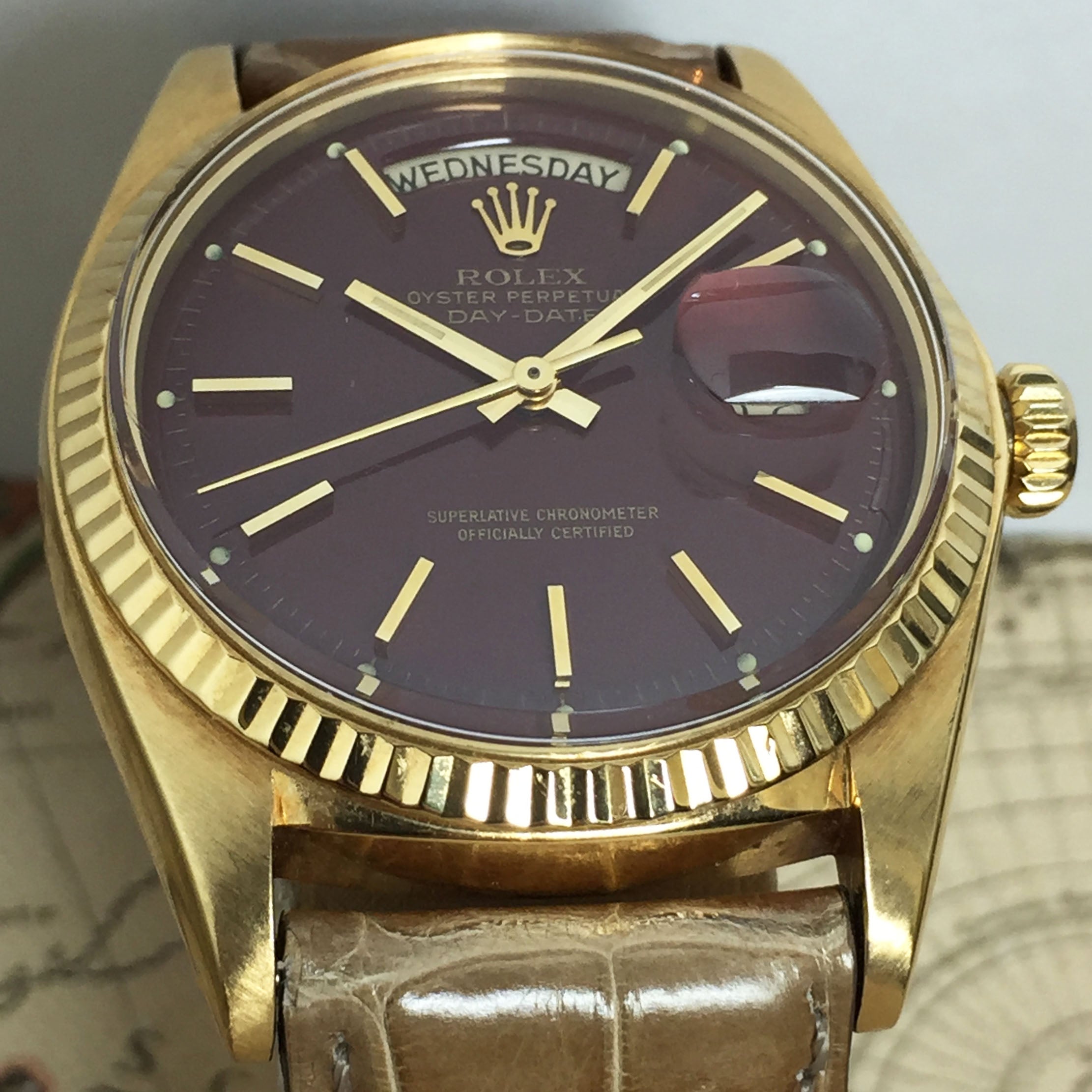 1974 Rolex Day Date Oxblood Stella Ref. 1803 (with Papers)