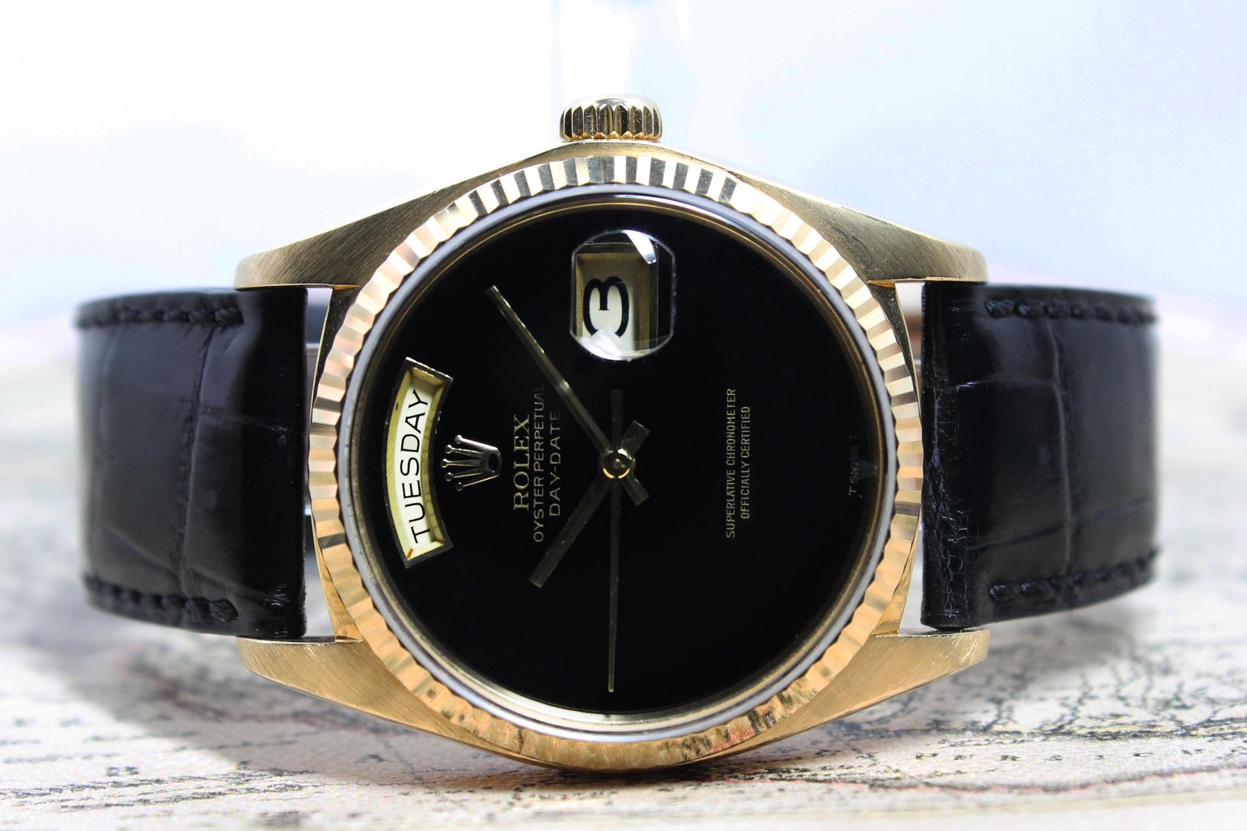 Rolex Day Date Onyx Dial Ref. 18038 Year 1979 (with Orig. Certificate)