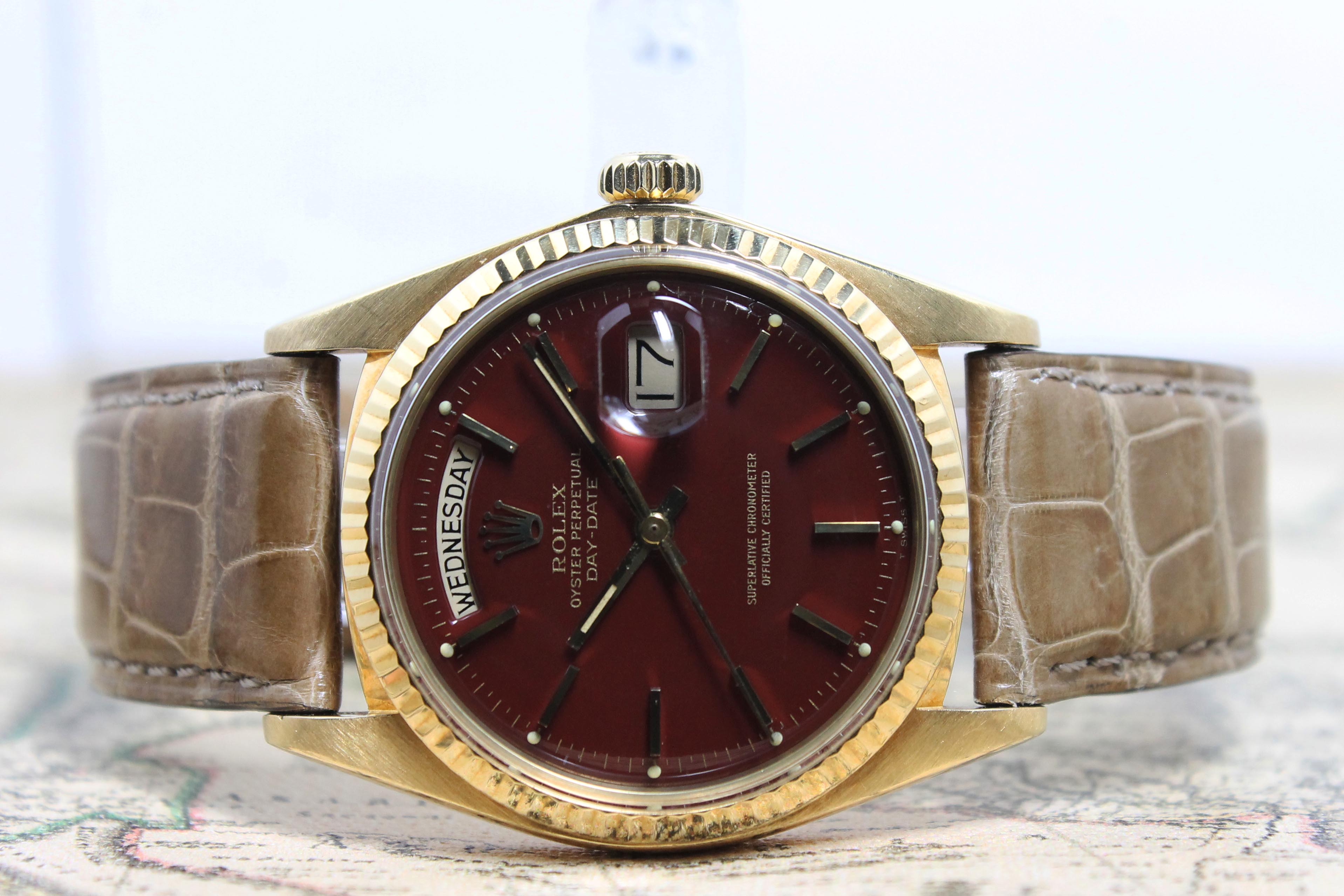 1974 Rolex Day Date Oxblood Stella Ref. 1803 (with Papers)