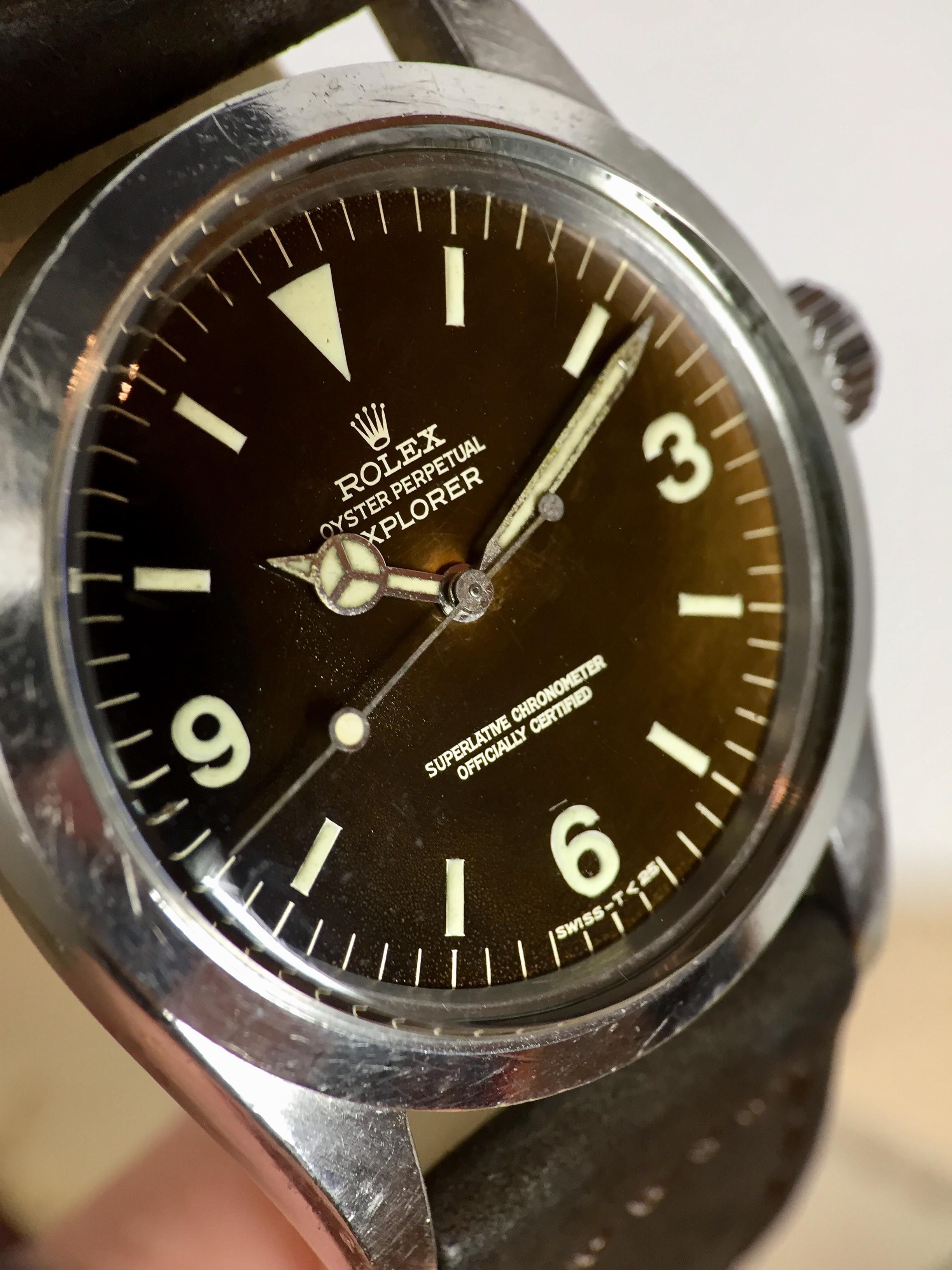 1966 Rolex Explorer I Tropical Gilt Dial Ref. 1016 (with Papers)