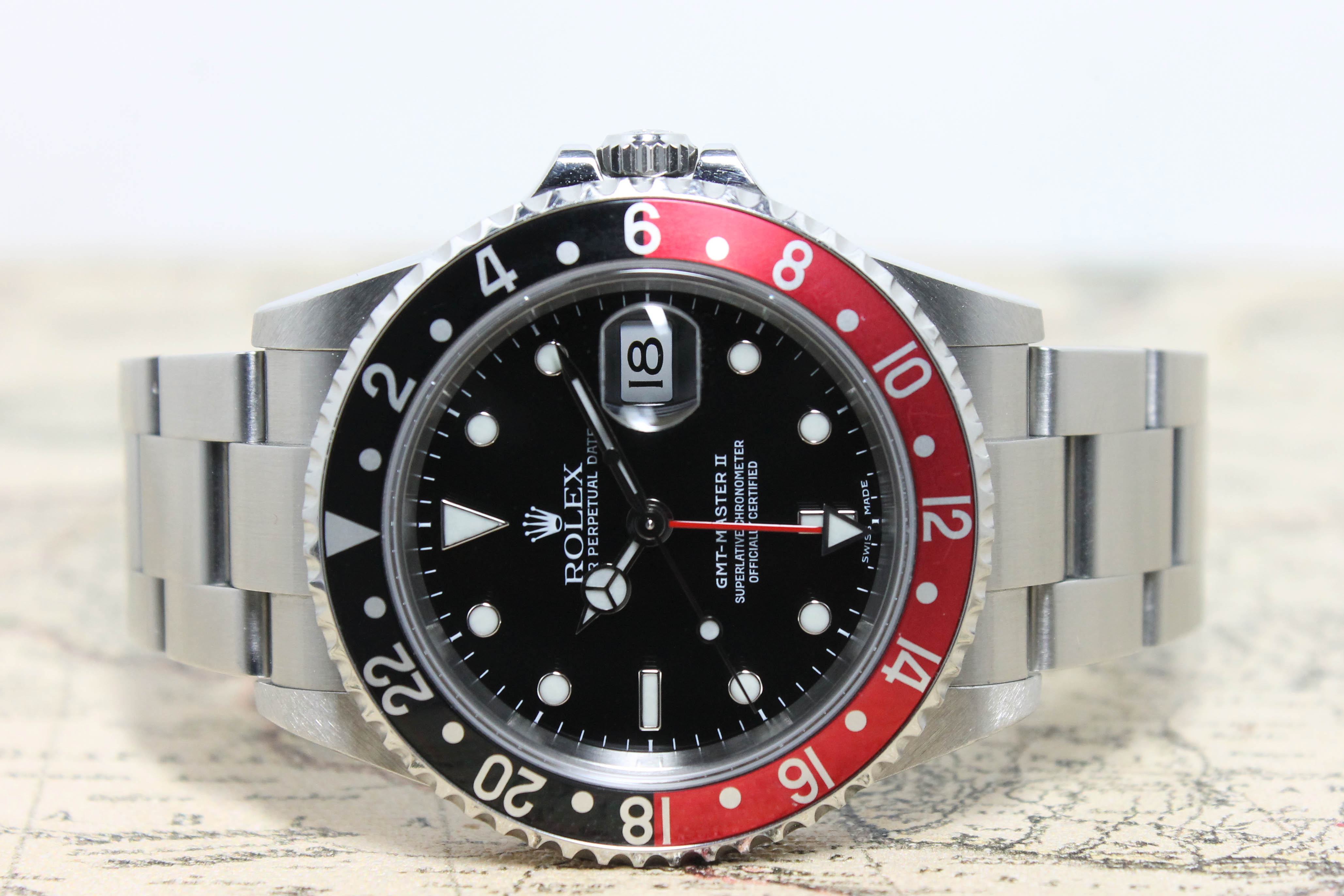 2005 Rolex GMT Master II Coke  Unpolished Ref. 16710 (with Papers)