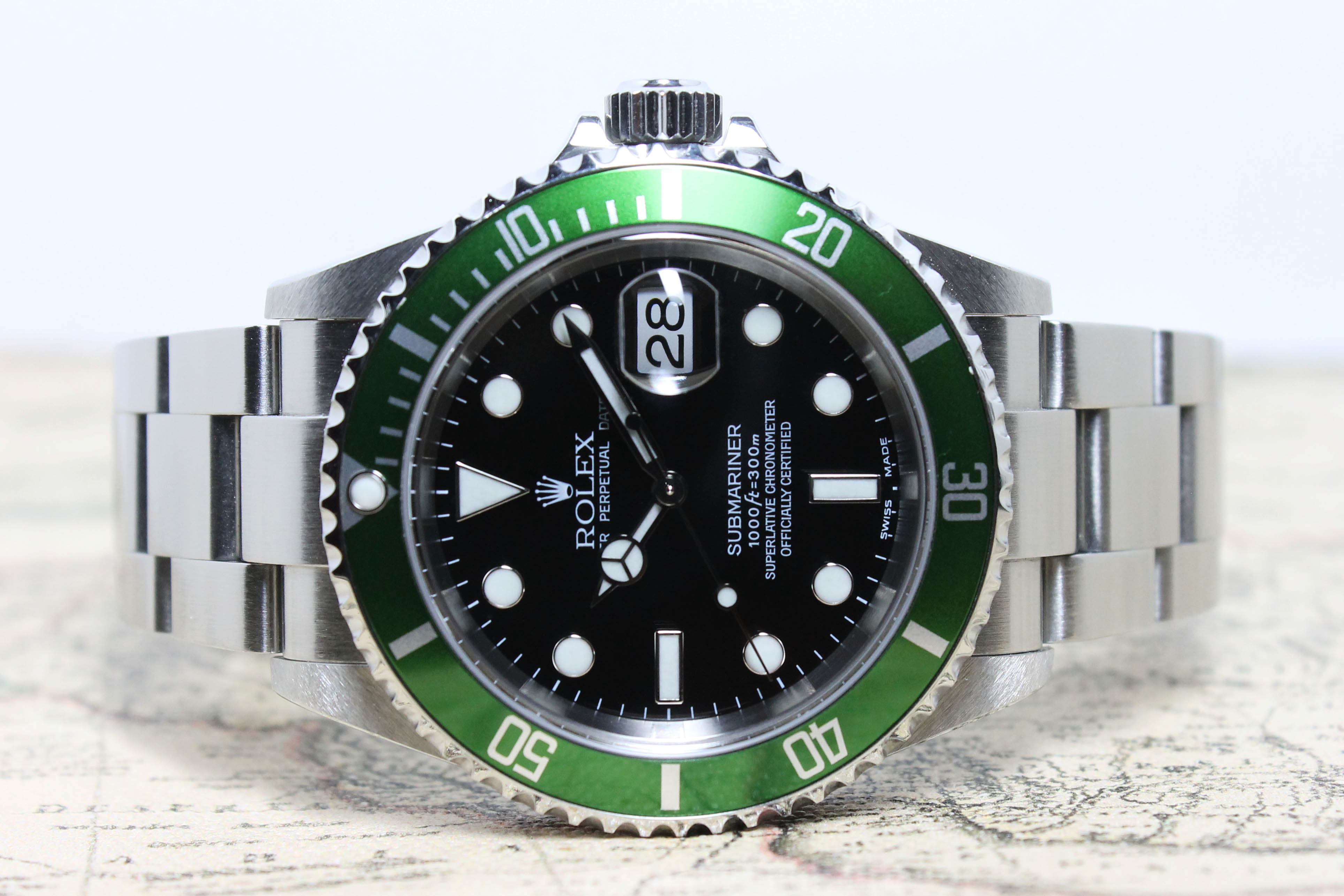 2004 Rolex Submariner 50th Anniversary Flat 4 Unpolished Ref. 16610T