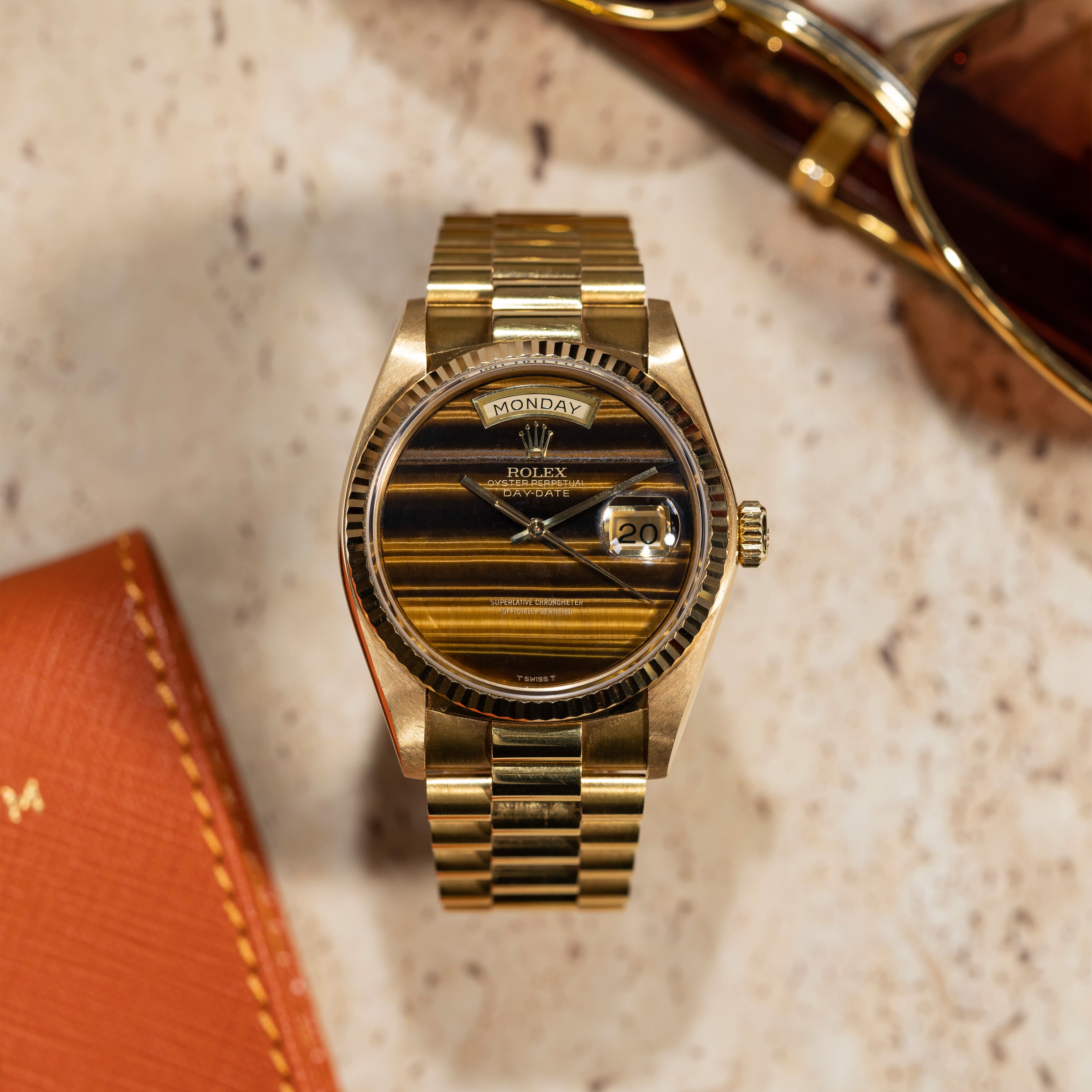 1979 Rolex Day Date Tiger Eye Unpolished Mint Ref. 18038