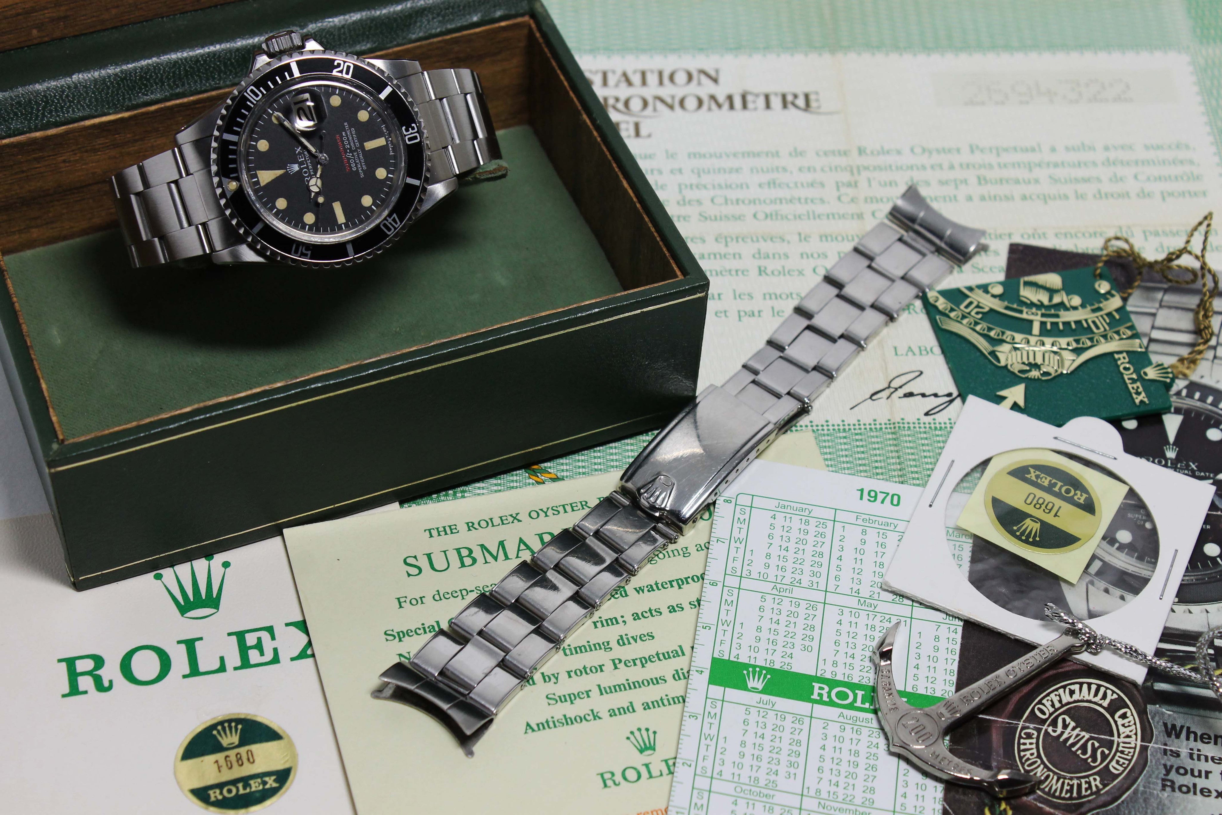 Rolex Red Submariner Ref. 1680 Year 1971 (Full Set)