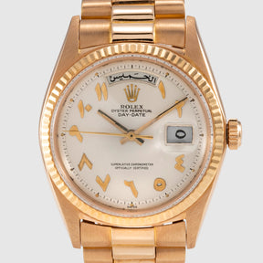 1966 Rolex Day Date Pink Gold Arabic Hindi Dial Ref. 1803 (with RSC & Invoice)