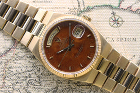 1978 Rolex Oysterquartz Day Date Wood Dial Ref. 19018 (with Papers)