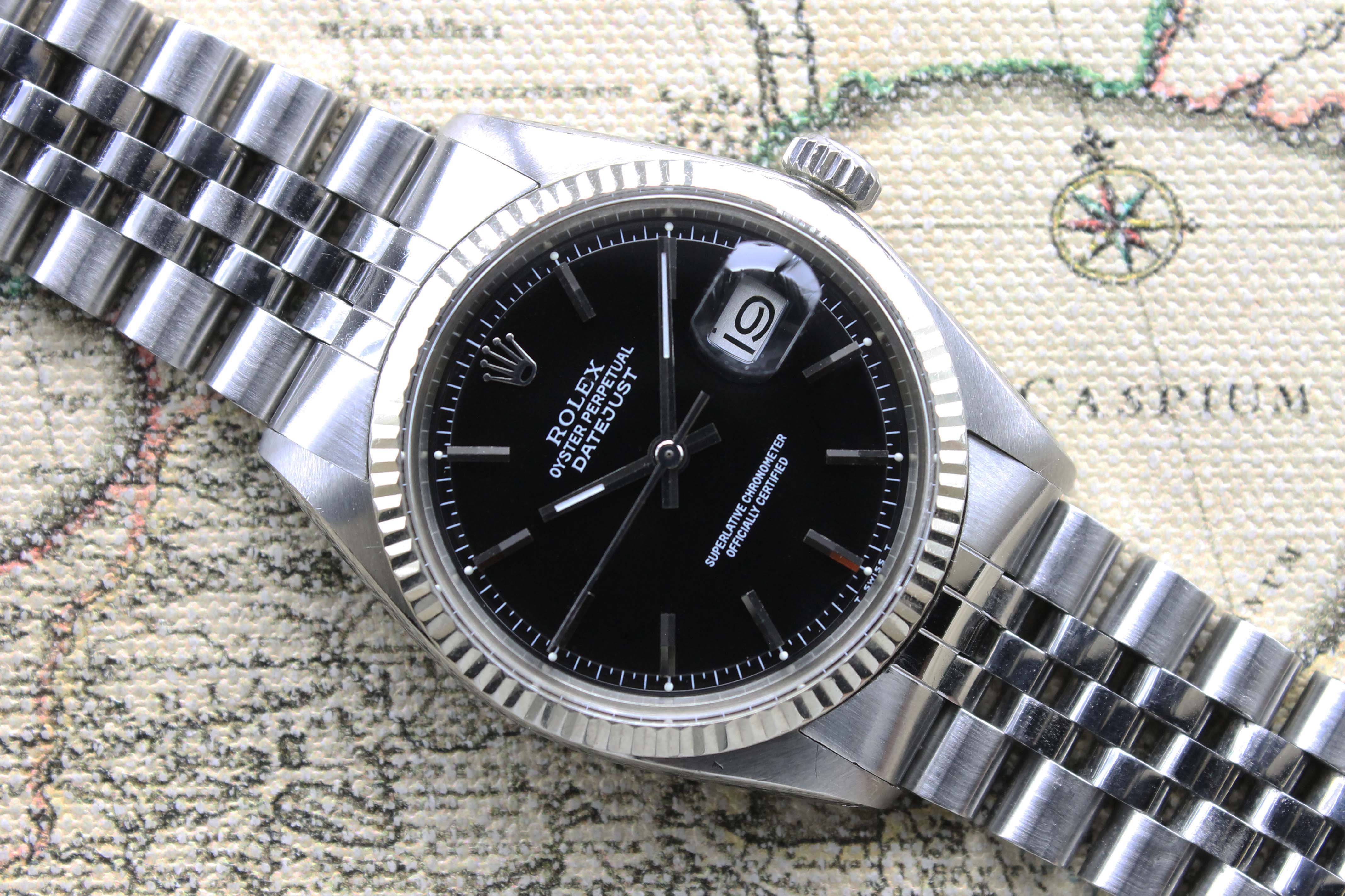 1978 Rolex Datejust Black Glossy Dial Ref. 1601