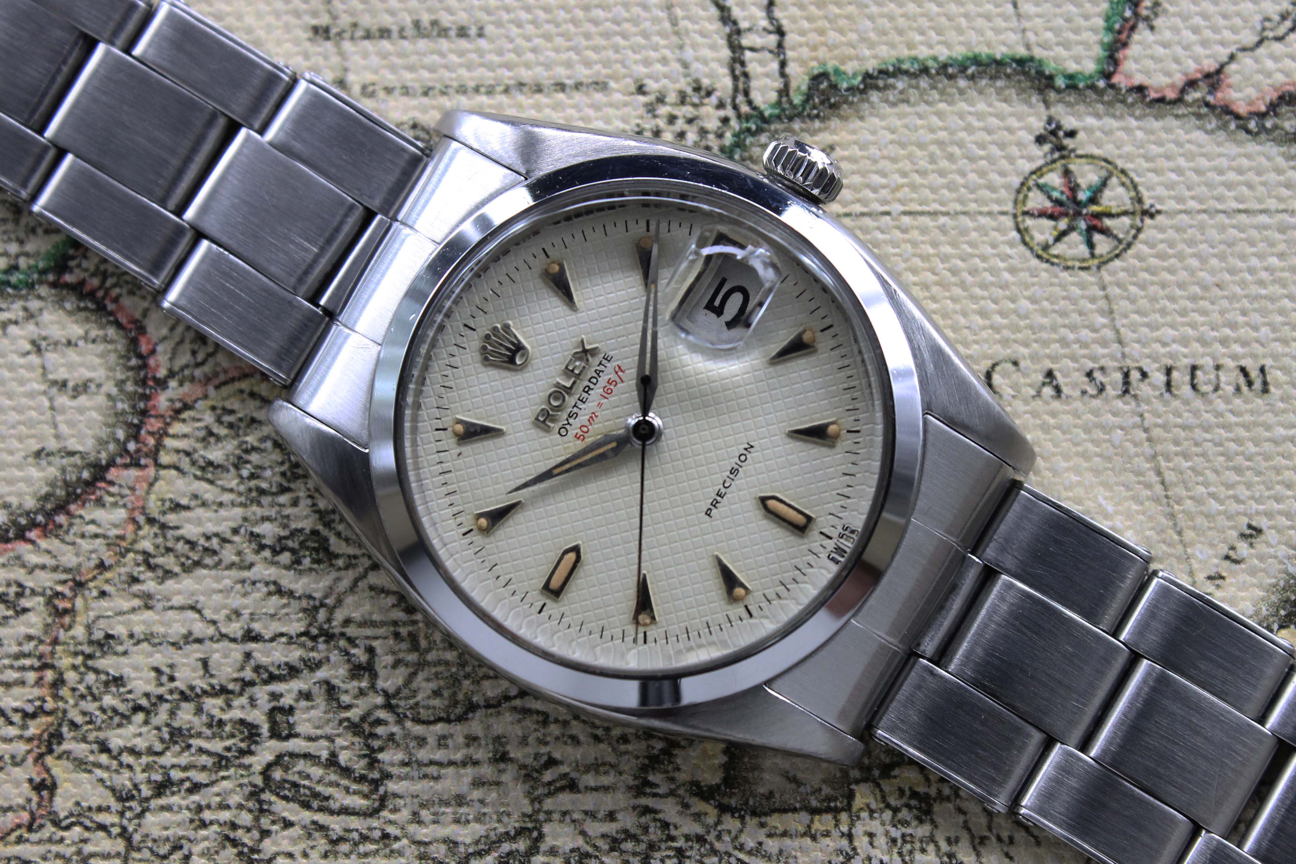 Rolex Oysterdate Precision 'Honeycomb' Ref. 6494 Year 1956 (with Box)