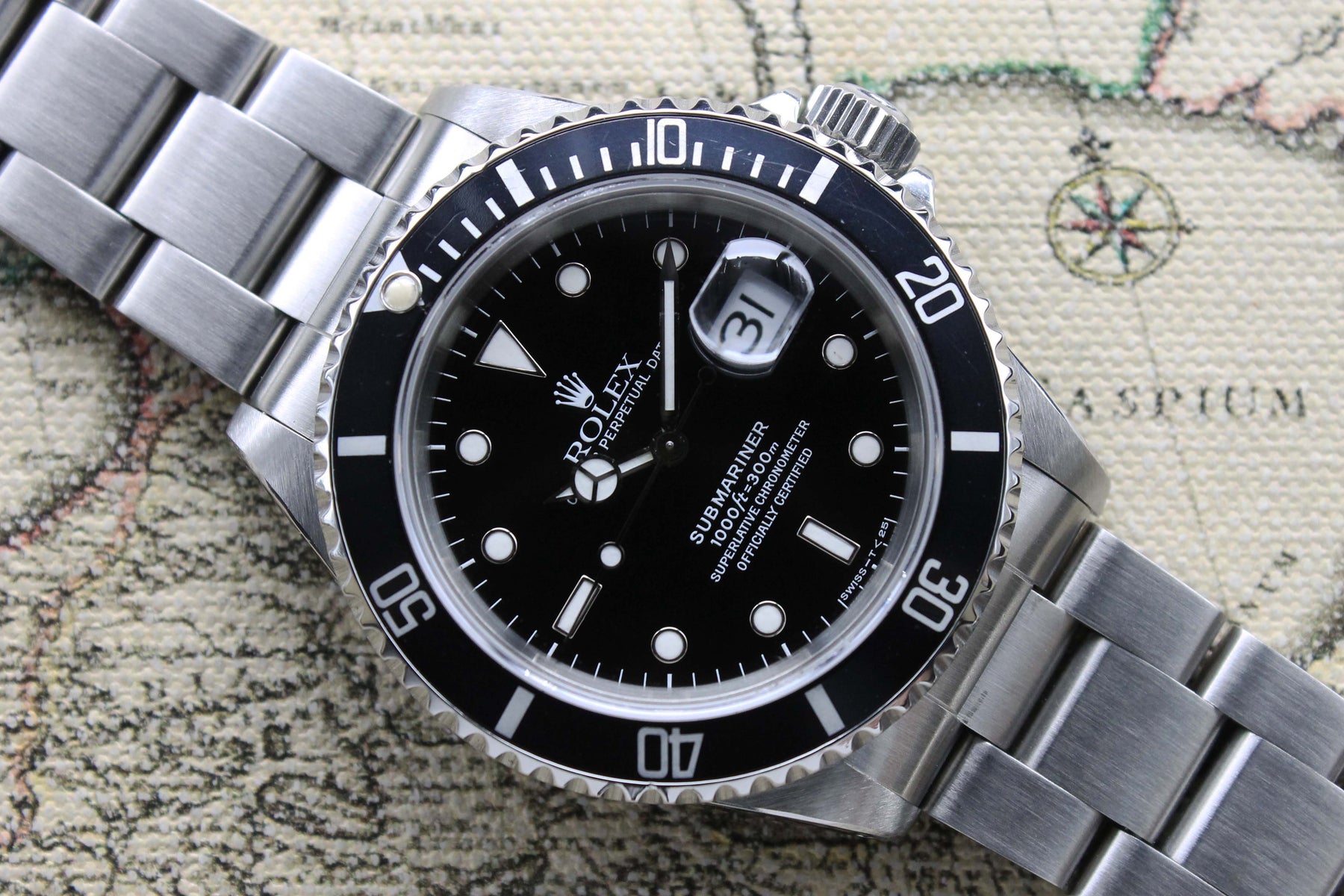 1991 Rolex Submariner Tritium Dial Ref. 16610 (with Certificate)