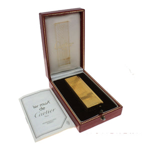 Vintage Cartier Lighter with Presentation Box and Booklet, 1970's