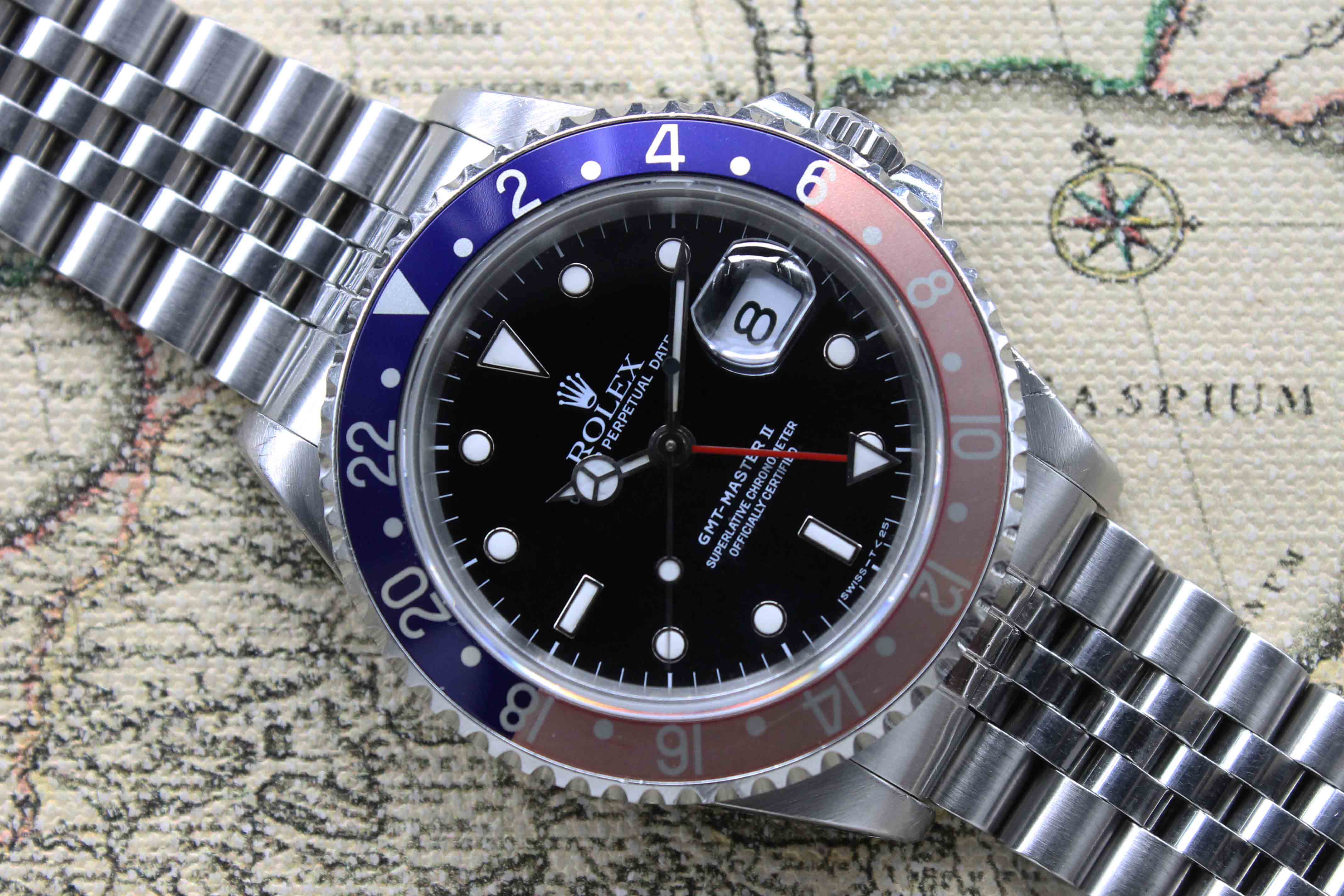 1989 Rolex GMT Master II Pepsi Jubilee Ref. 16710 (Full Set)