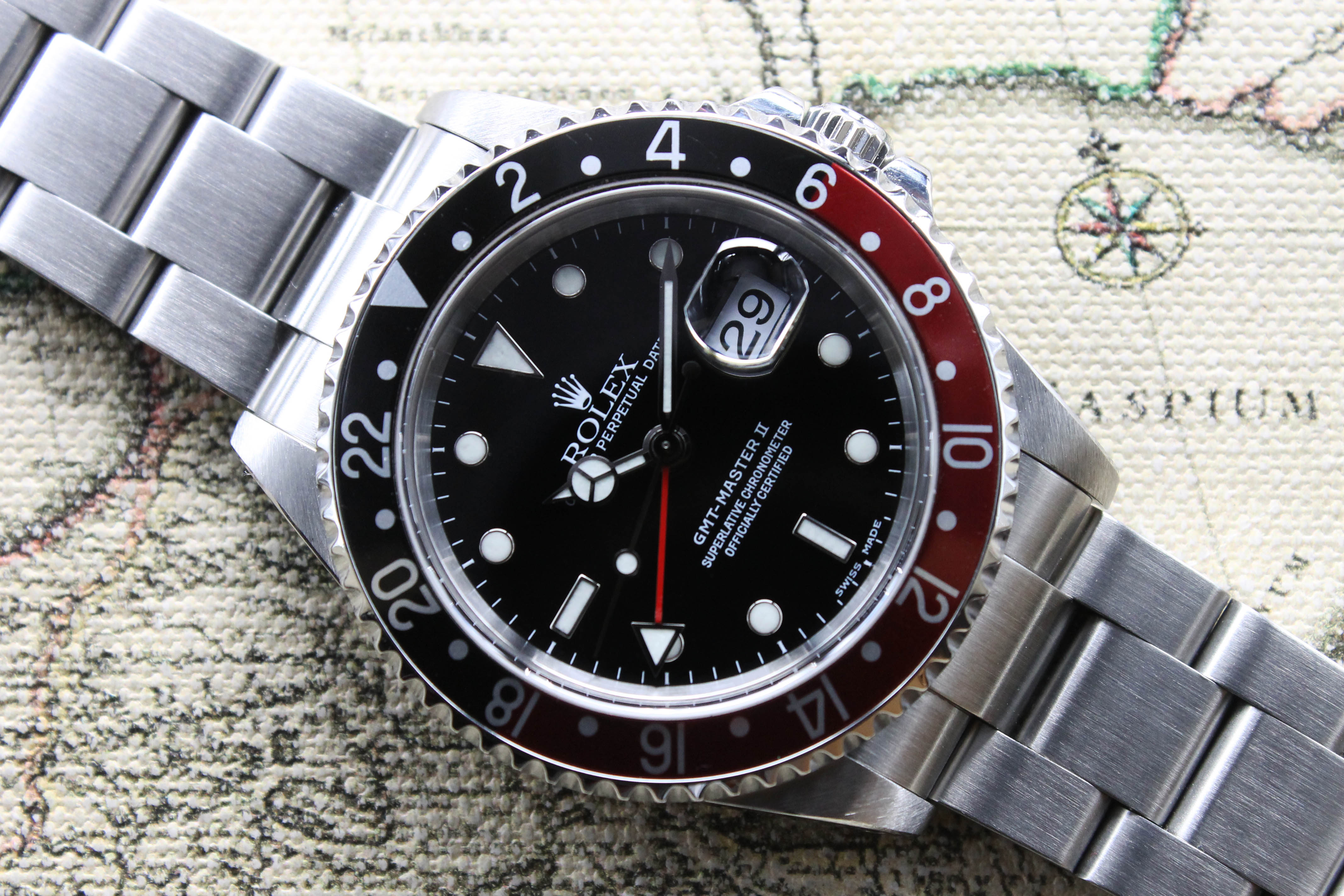 1999 Rolex GMT Master II Coke Ref. 16710 (Full Set)