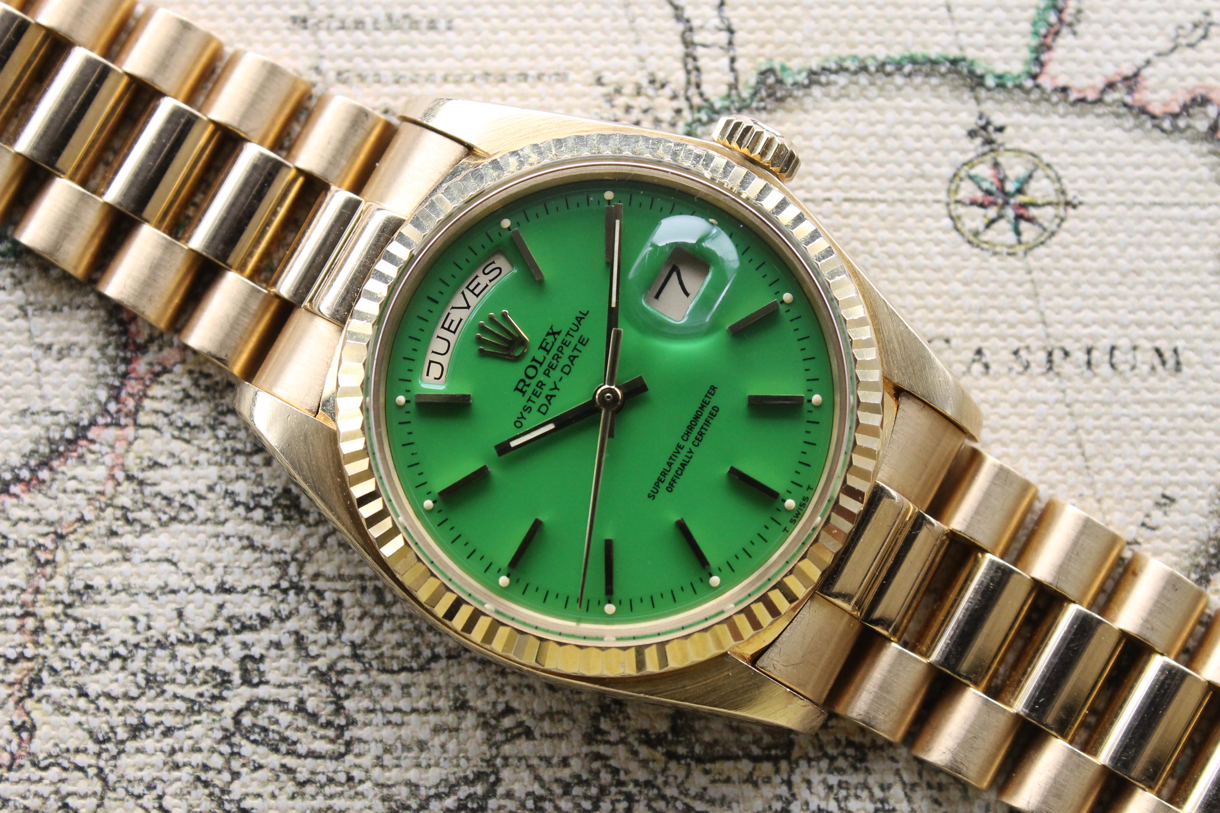 1978 Rolex Day Date Green Stella Dial Ref. 1803