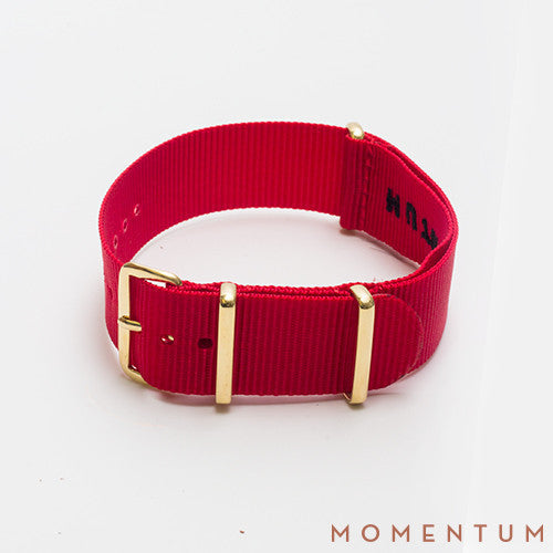 Nato Strap Red - Momentum Dubai