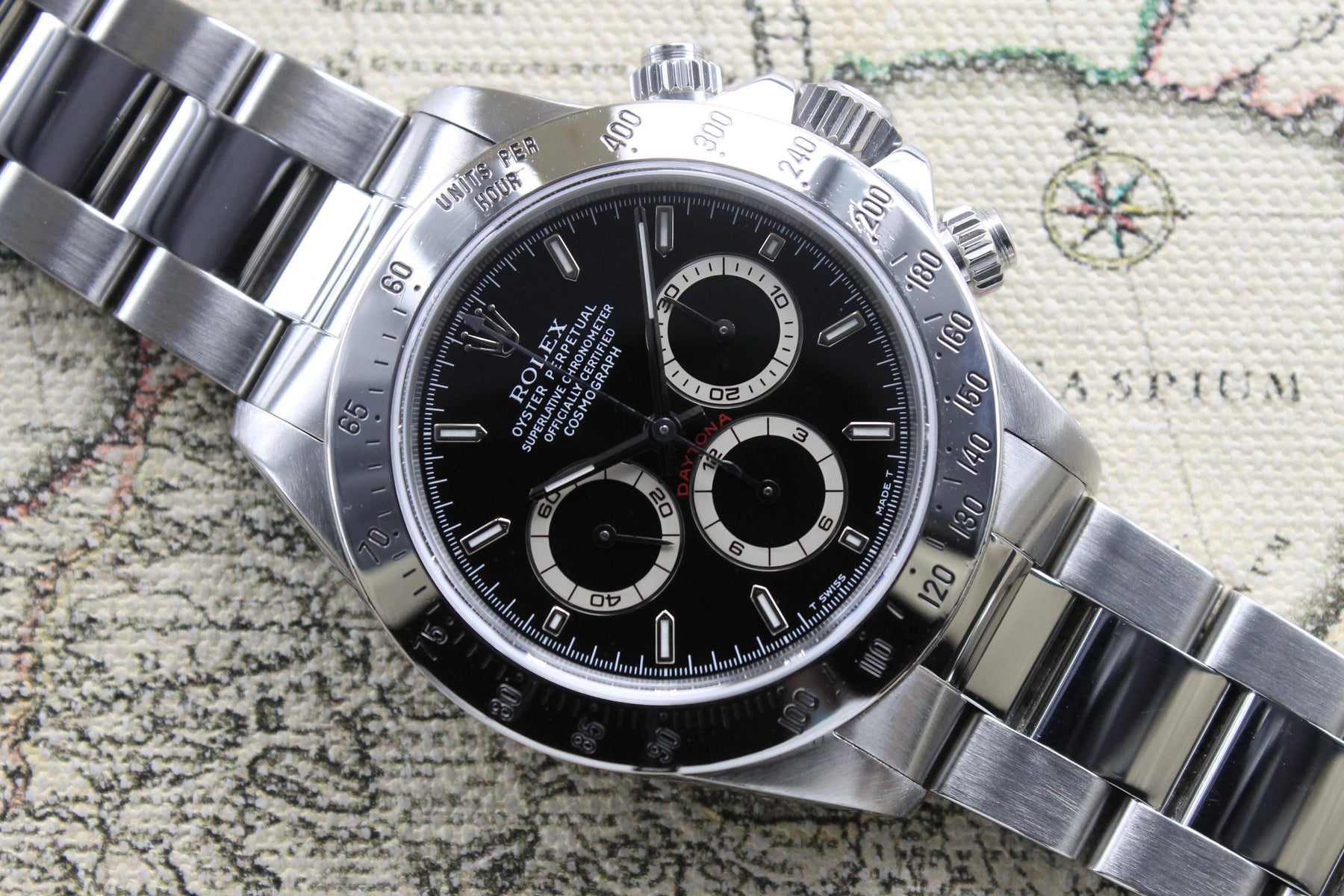 1997 Rolex Daytona Black Tritium Dial Ref. 16520 (with Rolex Service Card)