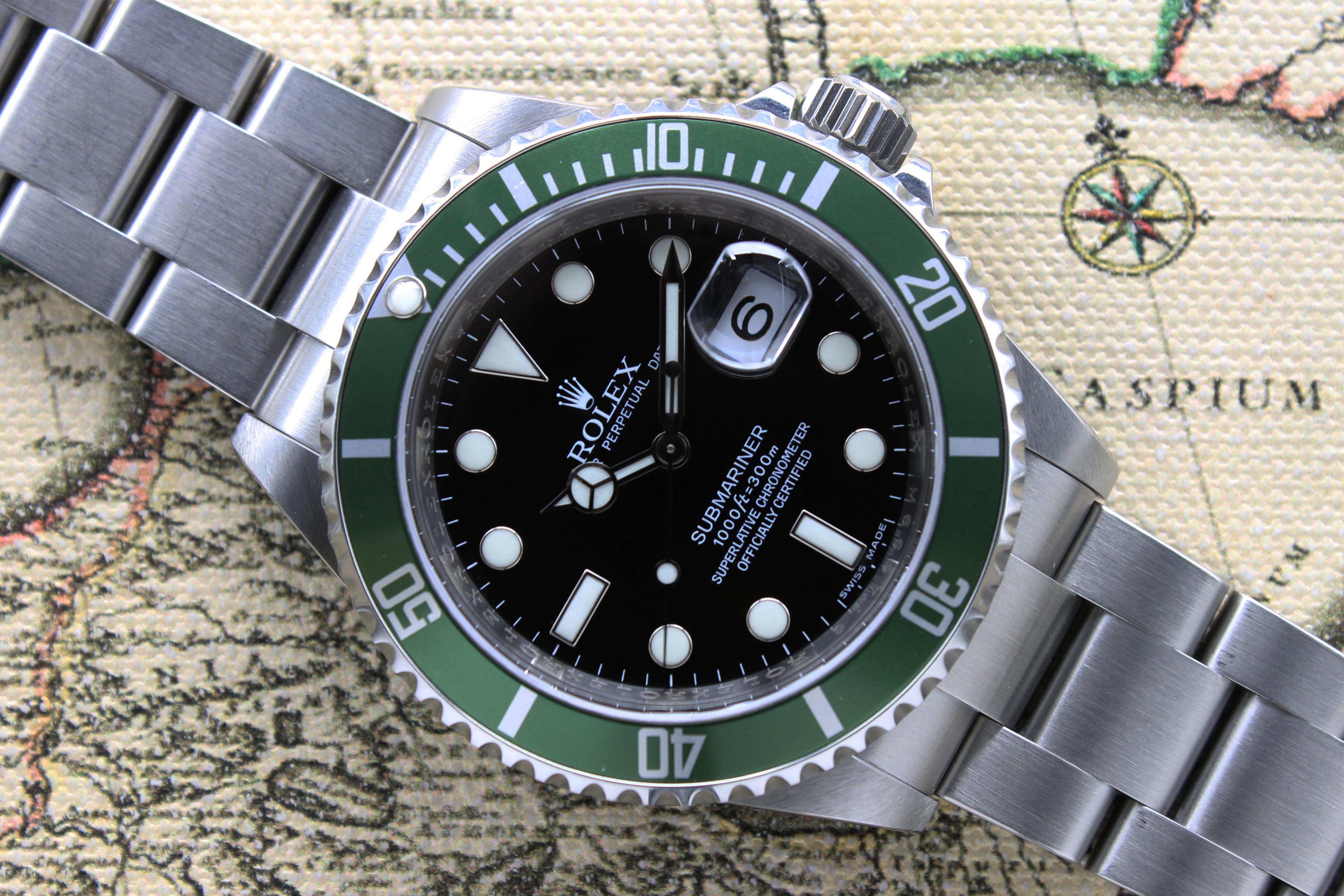 Rolex Submariner 50th Anniversary Ref. 16610LV Year 2007 (Full Set)