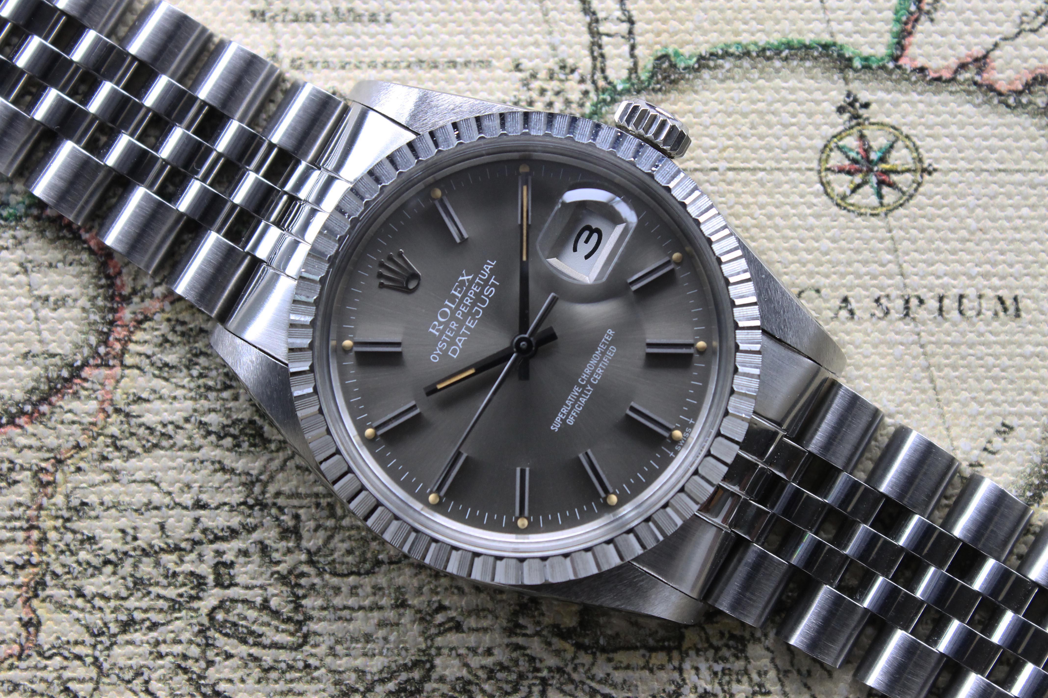 1982 Rolex Datejust Grey Dial Ref. 16030