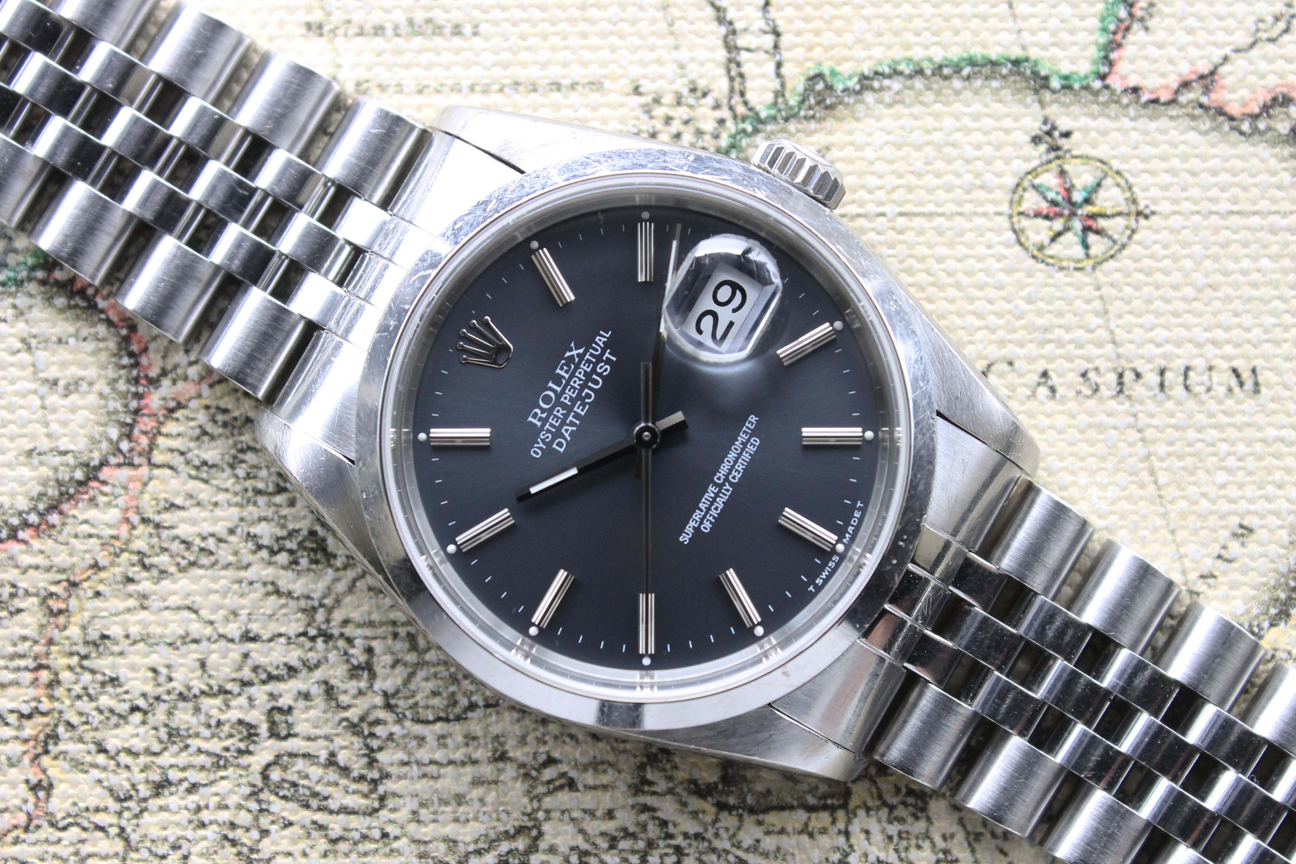 1993 Rolex Datejust Grey Blue Dial Ref. 16200