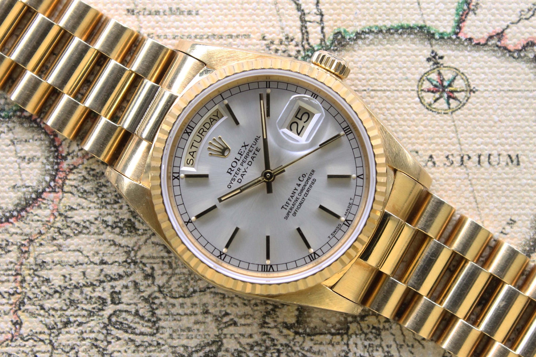 1986 Rolex Day Date Silver Dial 'Tiffany & Co' Ref. 18038