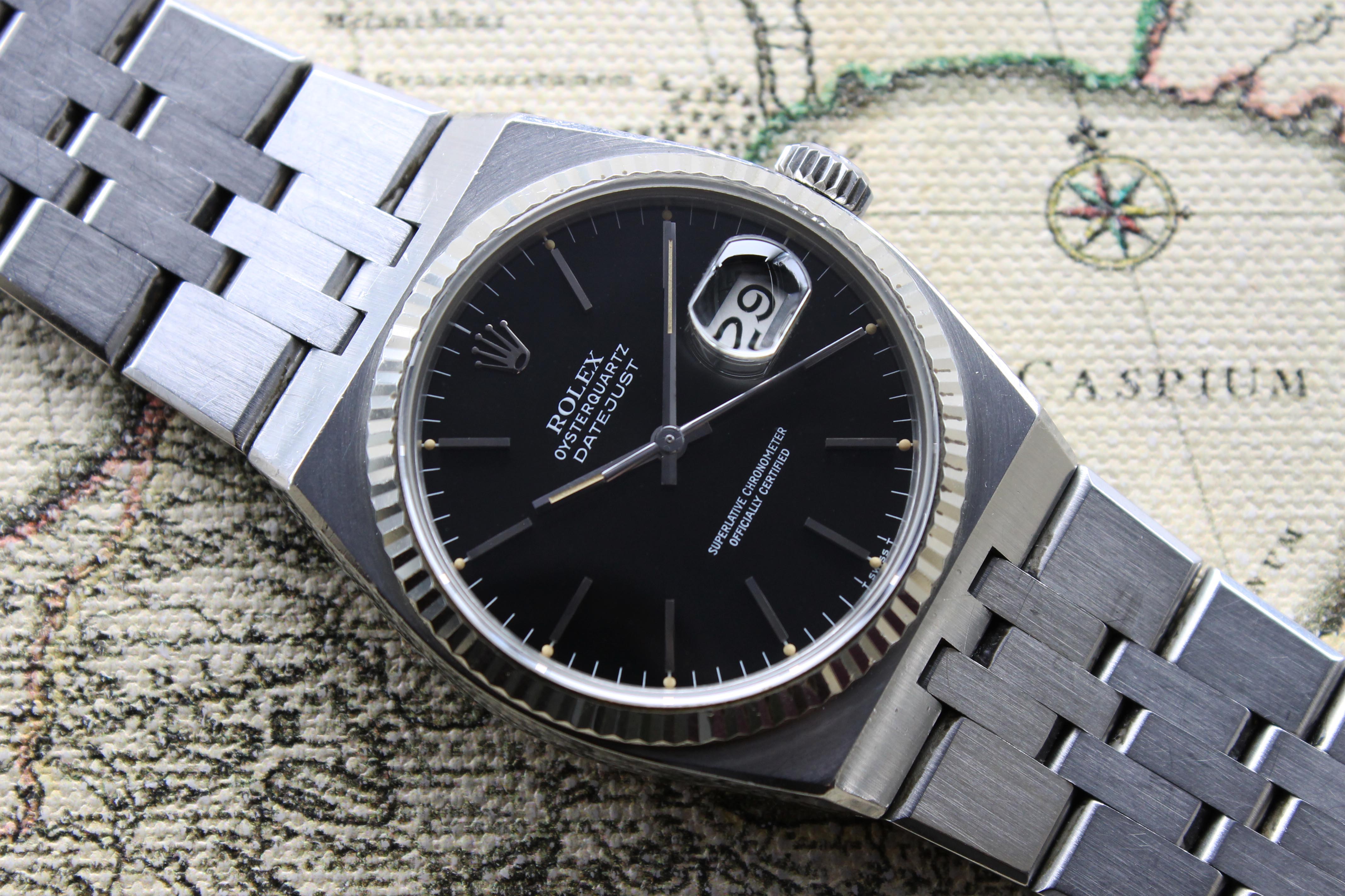 1981 Rolex Oysterquartz Datejust Ref. 17014 (with Papers)