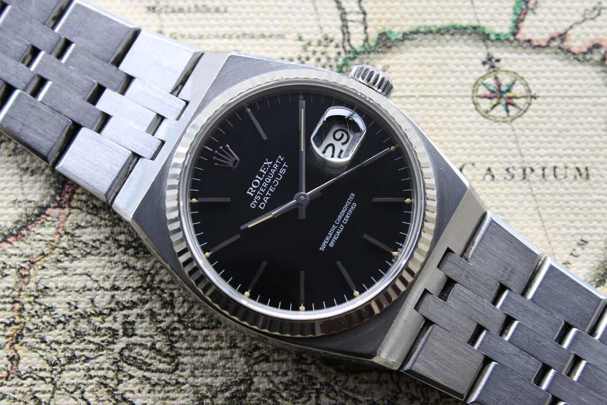 1981 Rolex Oysterquartz Datejust Ref. 17014 (with Papers)