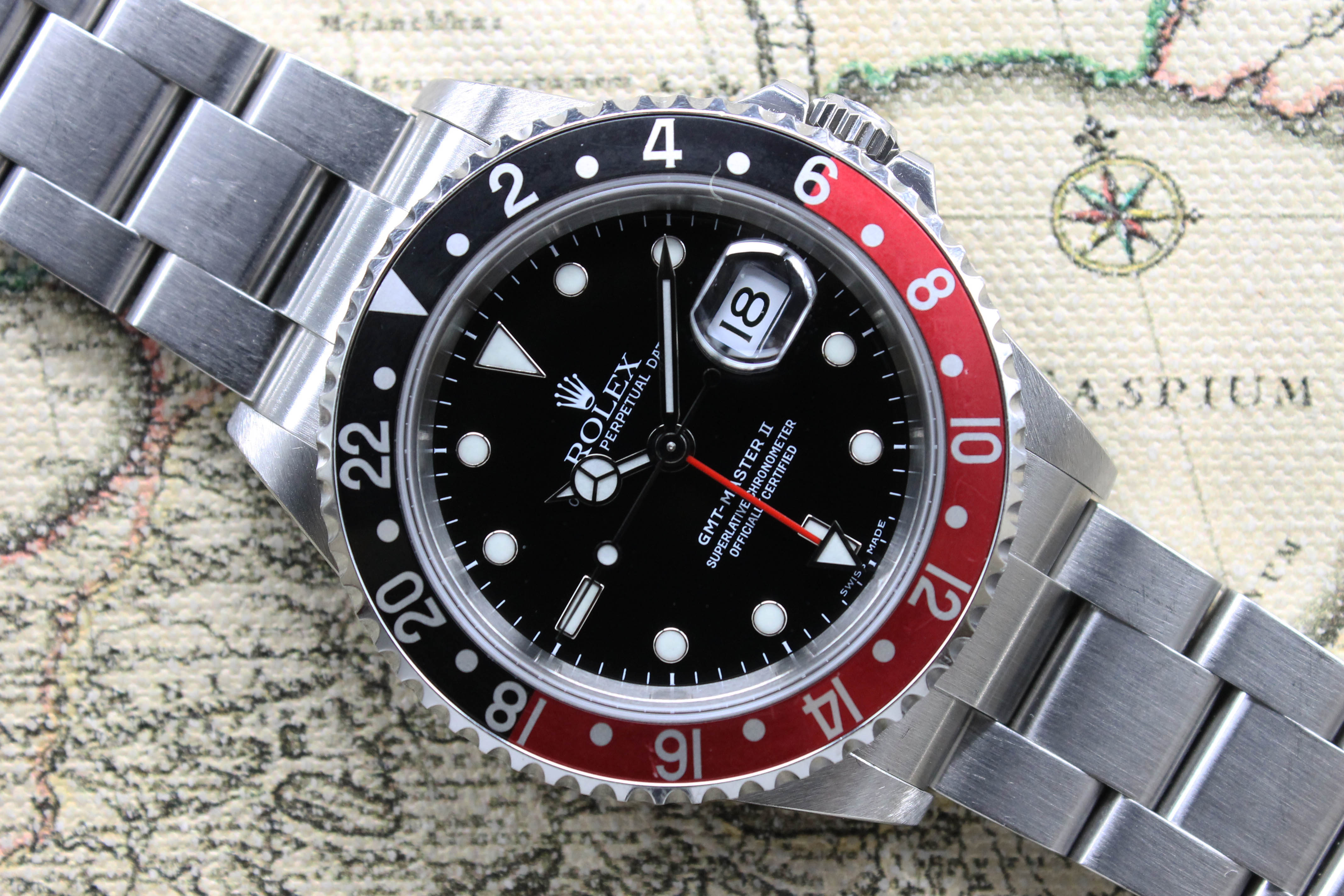 2005 Rolex GMT Master II Coke  Unpolished Ref. 16710 (with Papers)