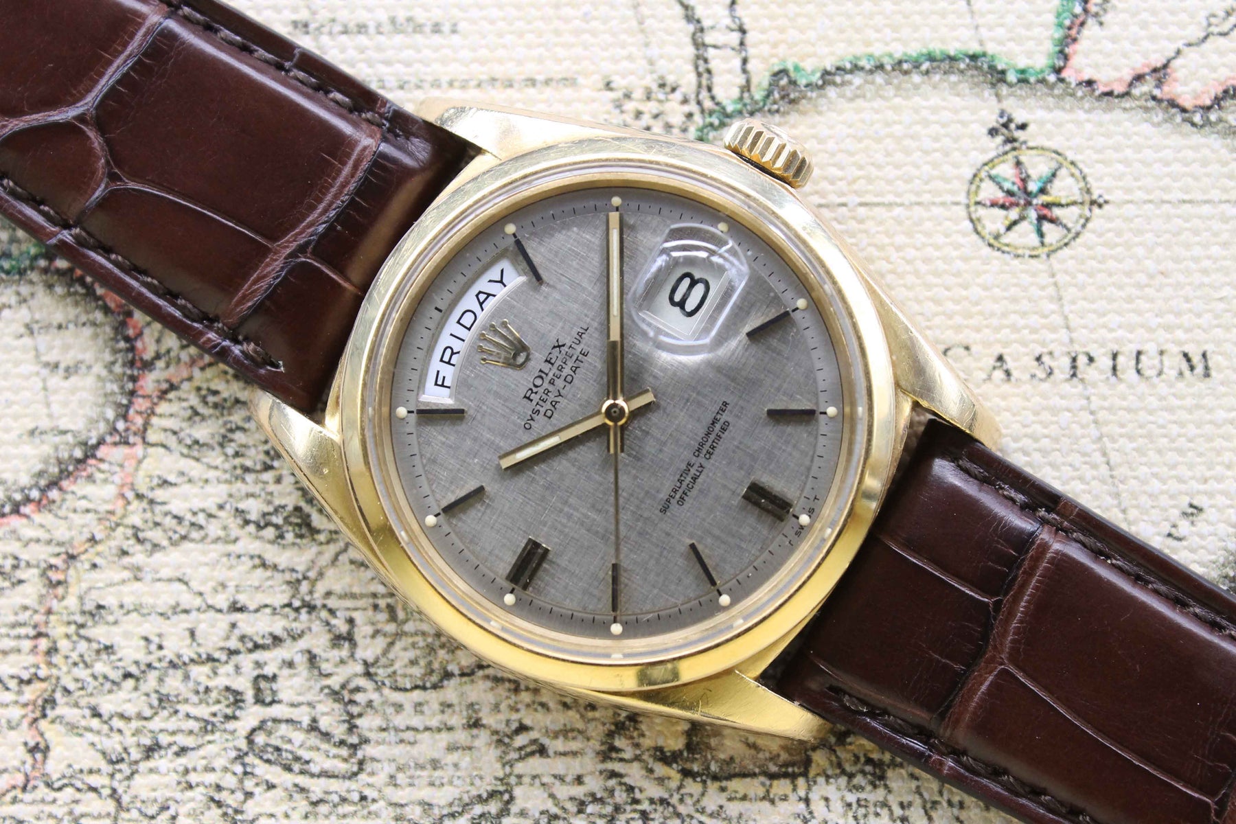 1971 Rolex Day Date Linen Dial Ref. 1802