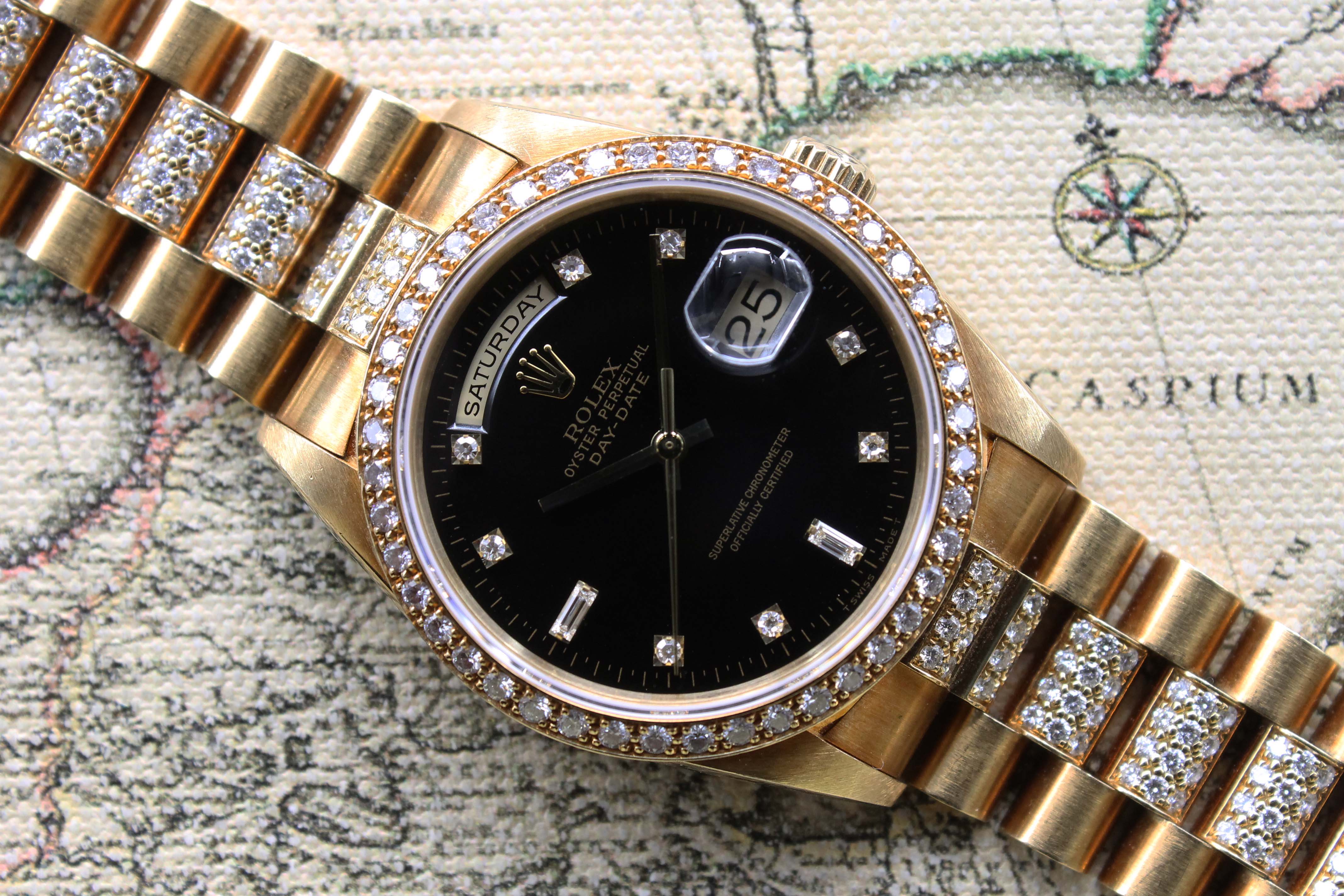 1990 Rolex Day Date with Diamond Bracelet Ref. 18348